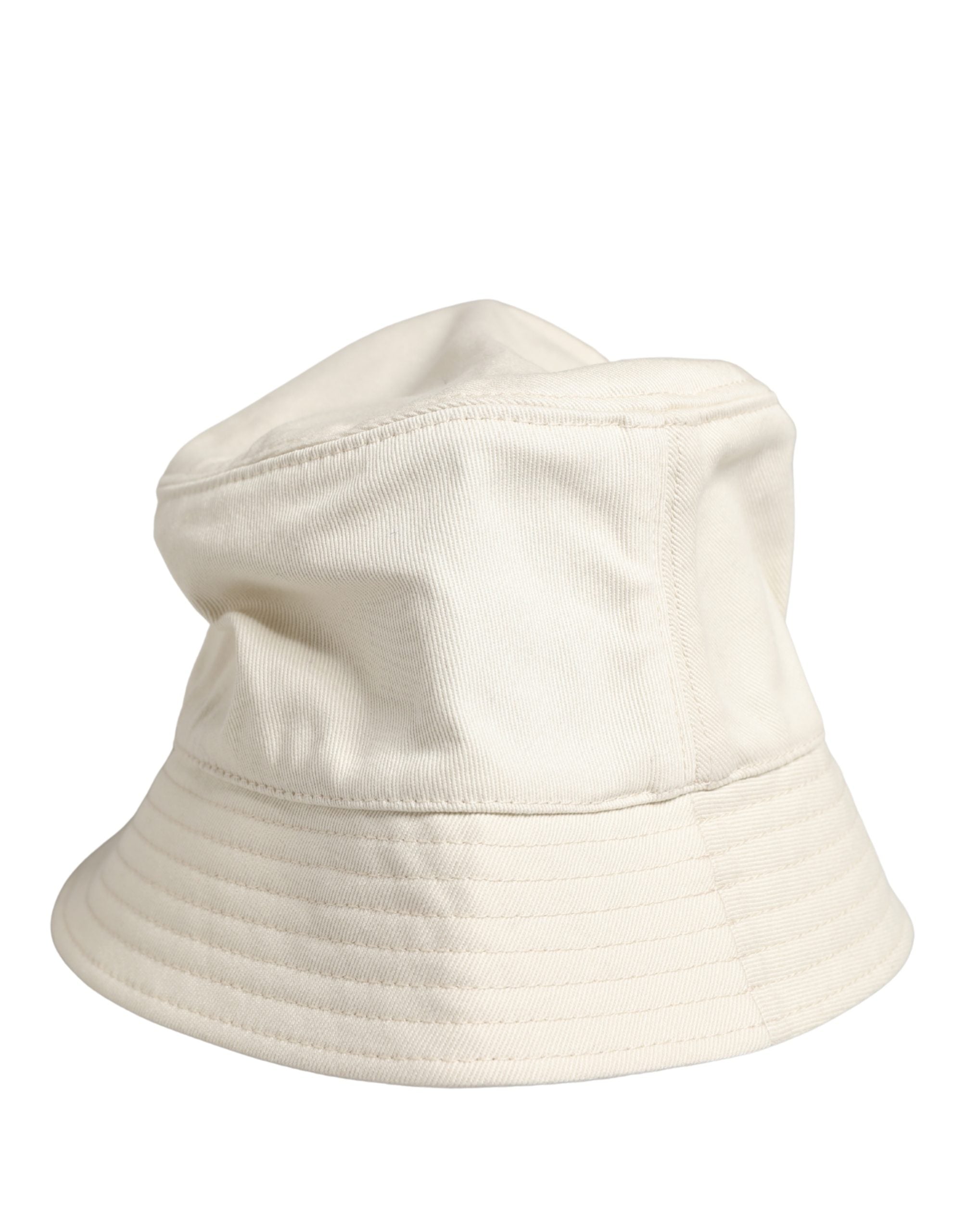 Men White Cotton Bucket Fisherman Capello Hat - ventzia
