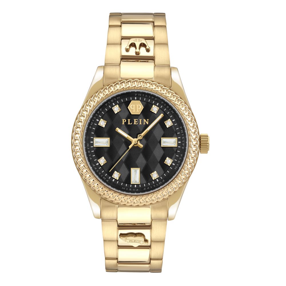 Gold Stainless Steel Dress Watch - ventzia