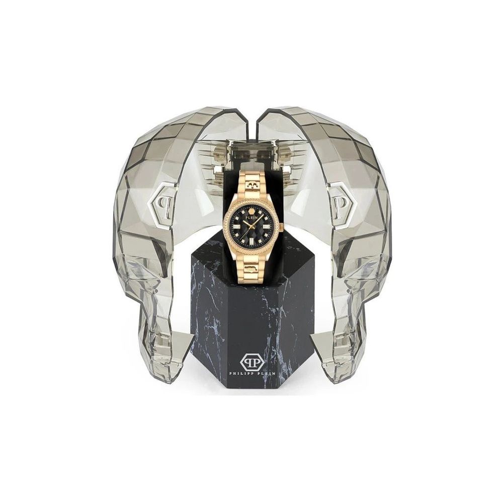 Gold Stainless Steel Dress Watch - ventzia