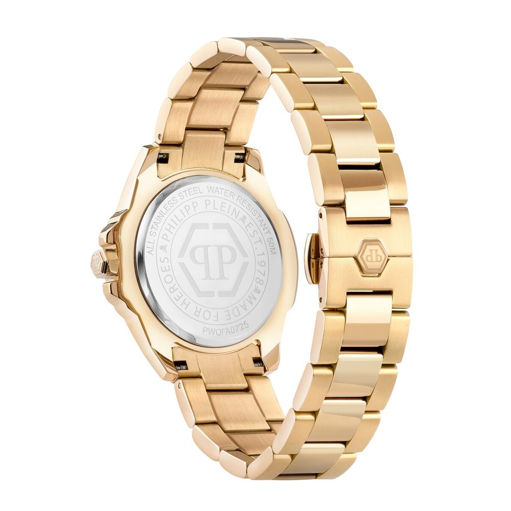 Gold Stainless Steel Dress Watch - ventzia