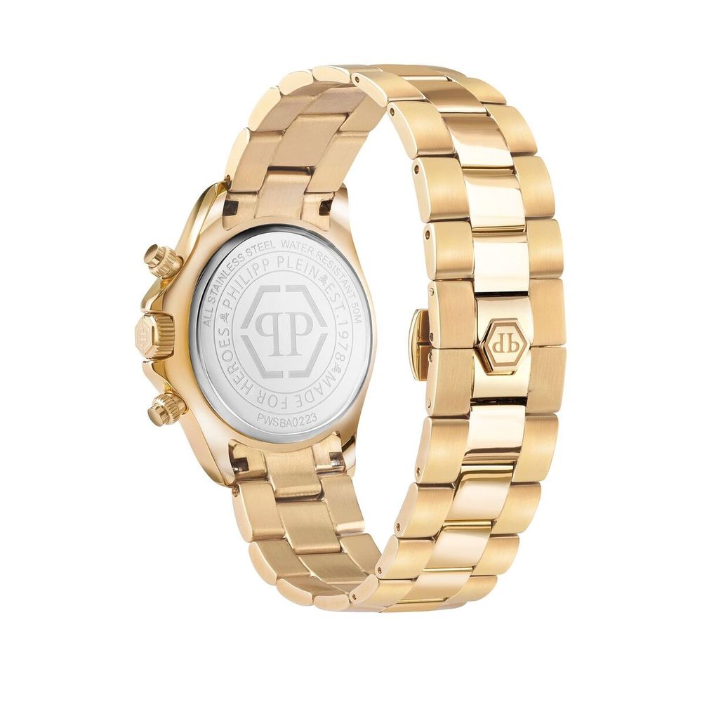 Gold Stainless Steel Dress Watch - ventzia