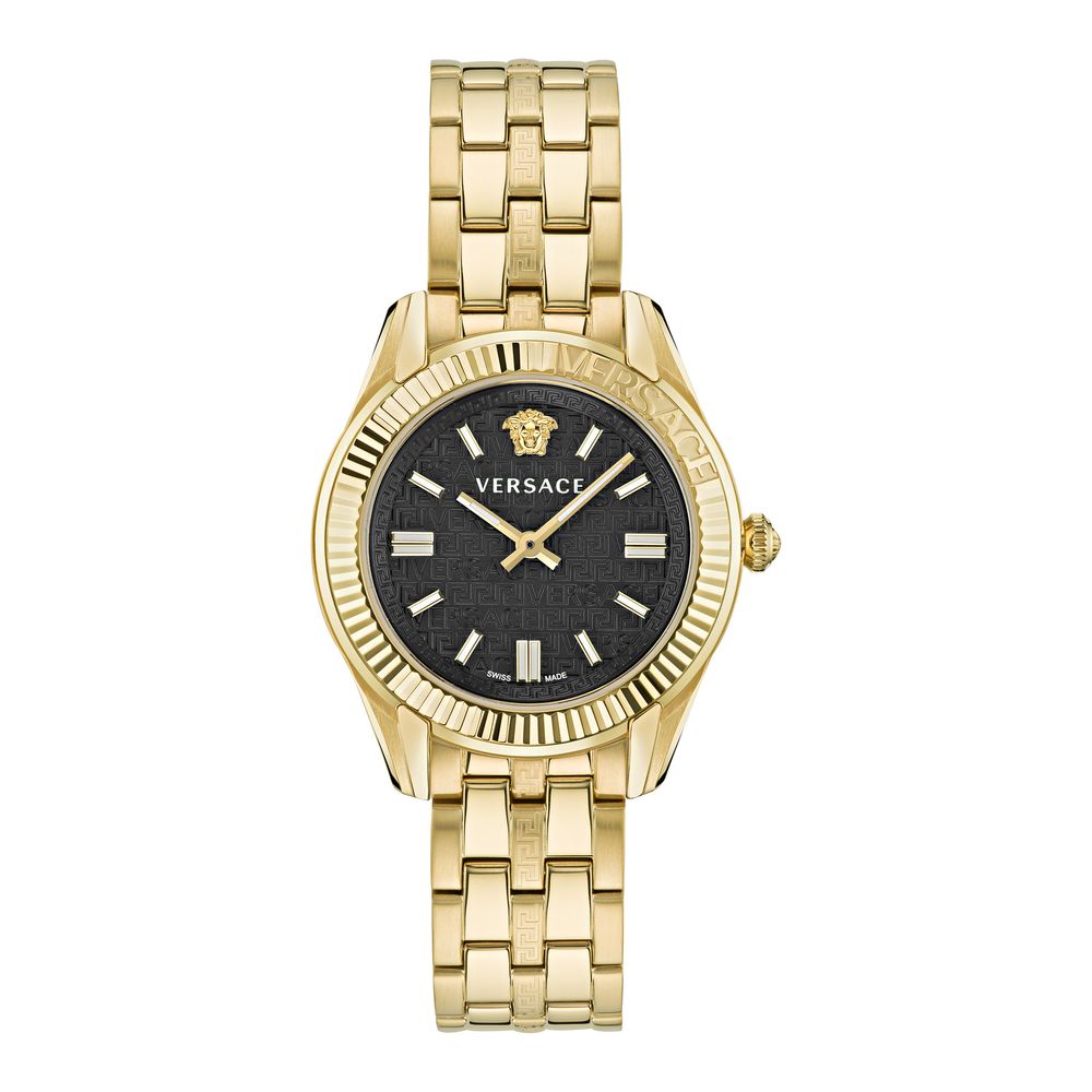 Gold Stainless Steel Dress Watch - ventzia