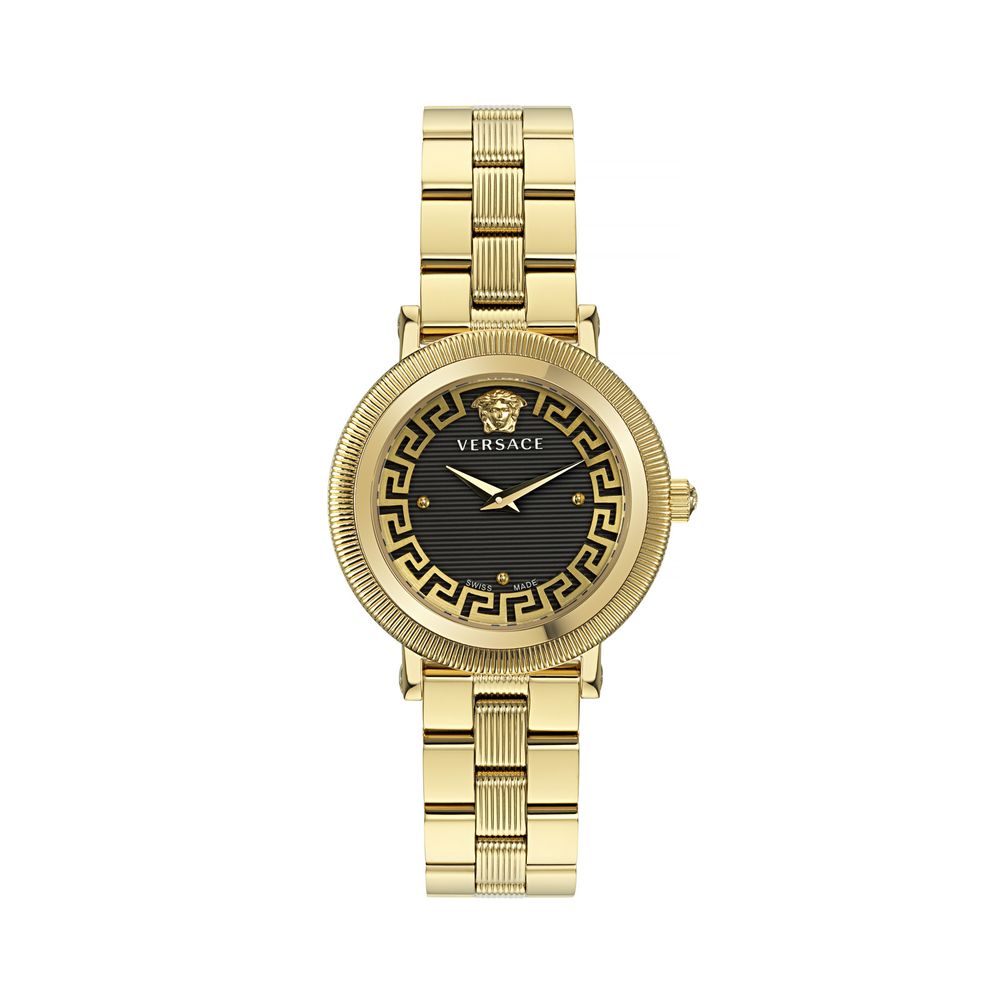 Gold Stainless Steel Dress Watch - ventzia