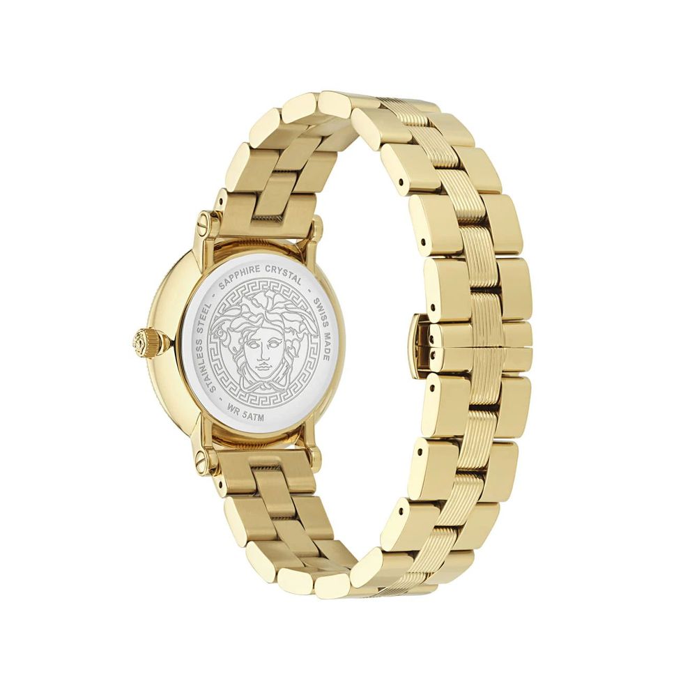 Gold Stainless Steel Dress Watch - ventzia