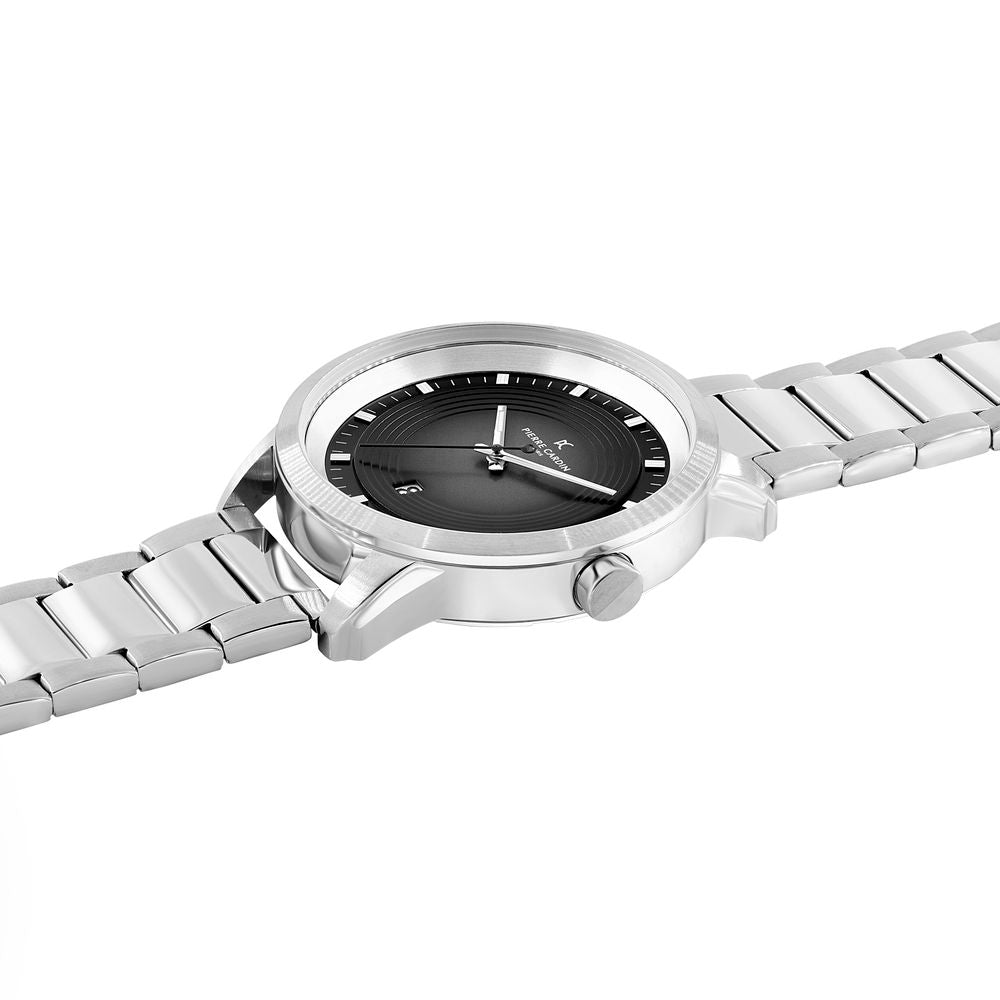 Gray Stainless Steel Dress Watch - ventzia