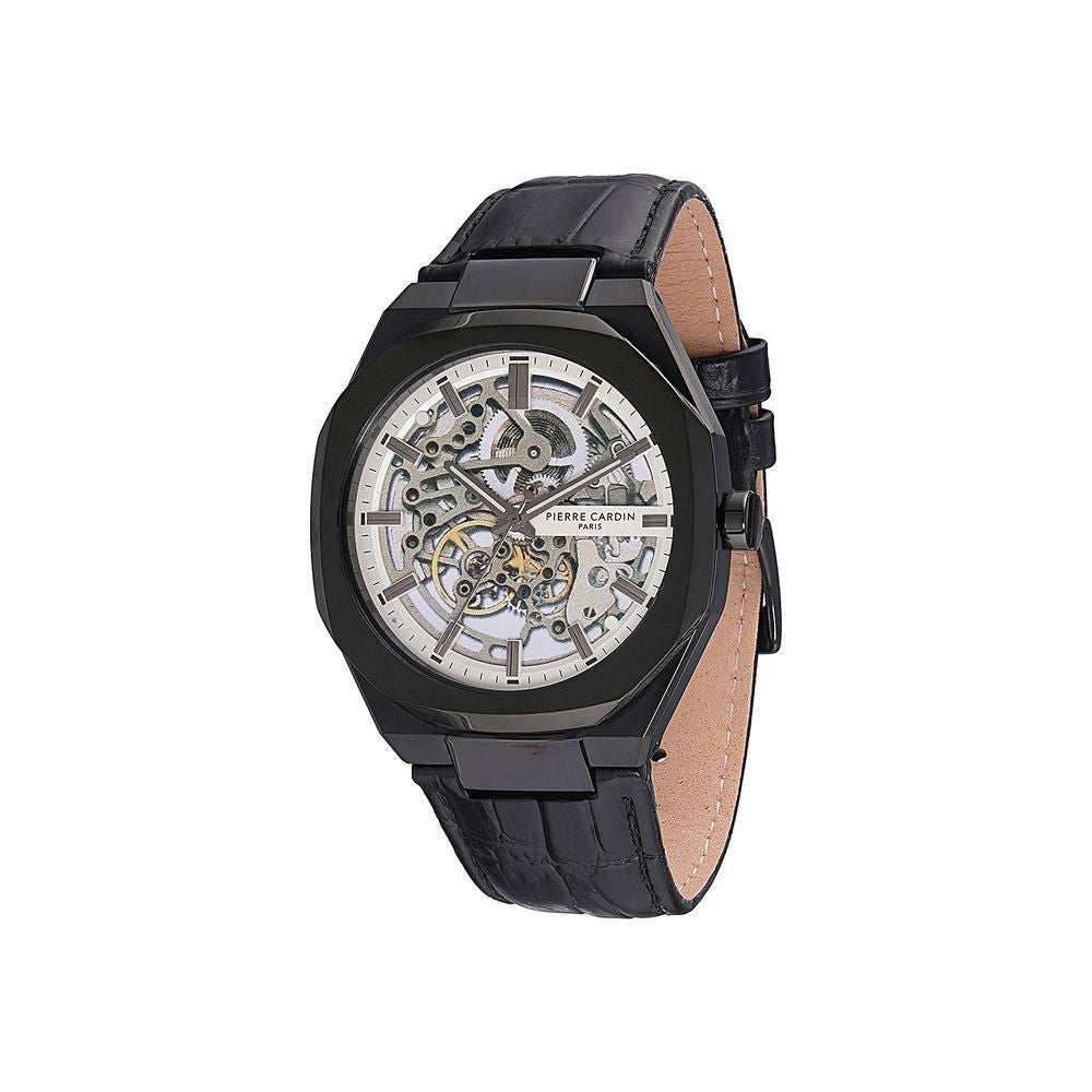 Black Leather Dress Watch - ventzia