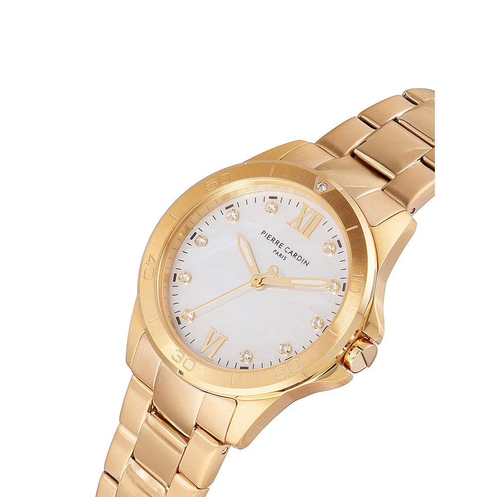 Gold Stainless Steel Dress Watch - ventzia