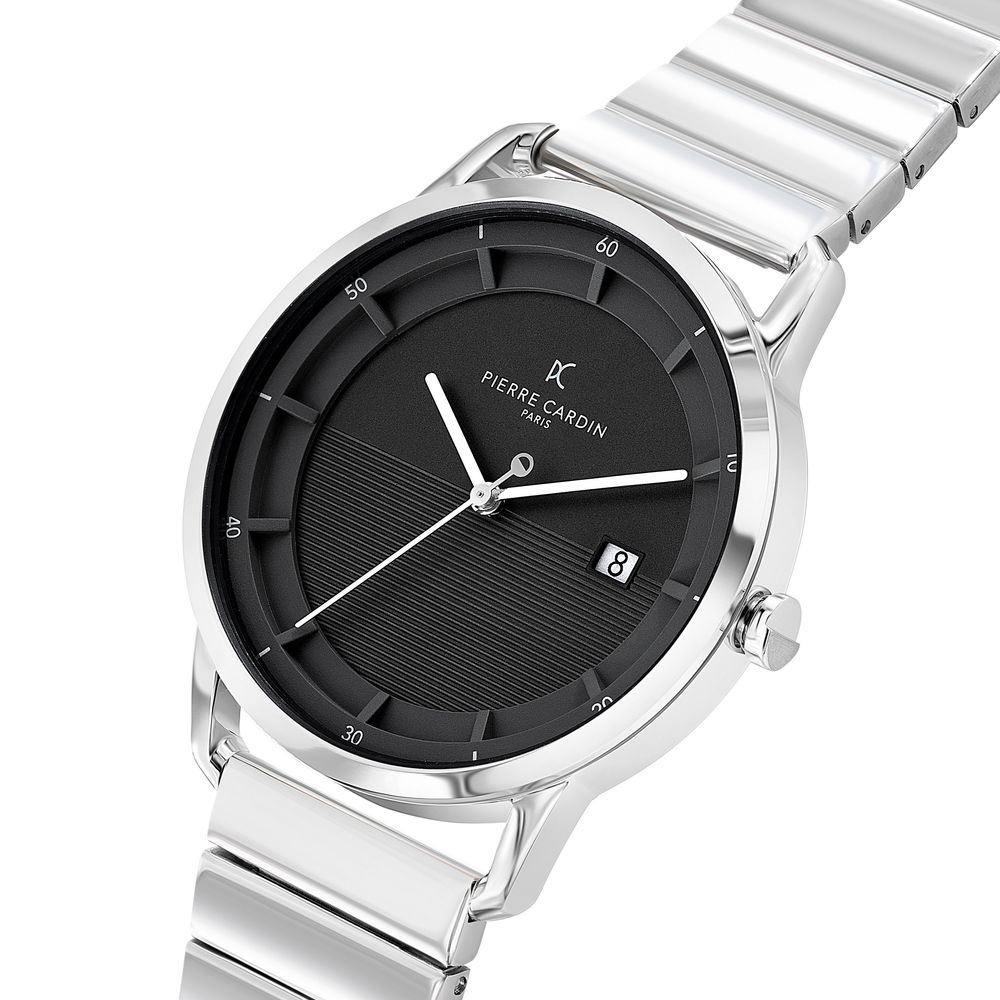 Gray Stainless Steel Dress Watch - ventzia