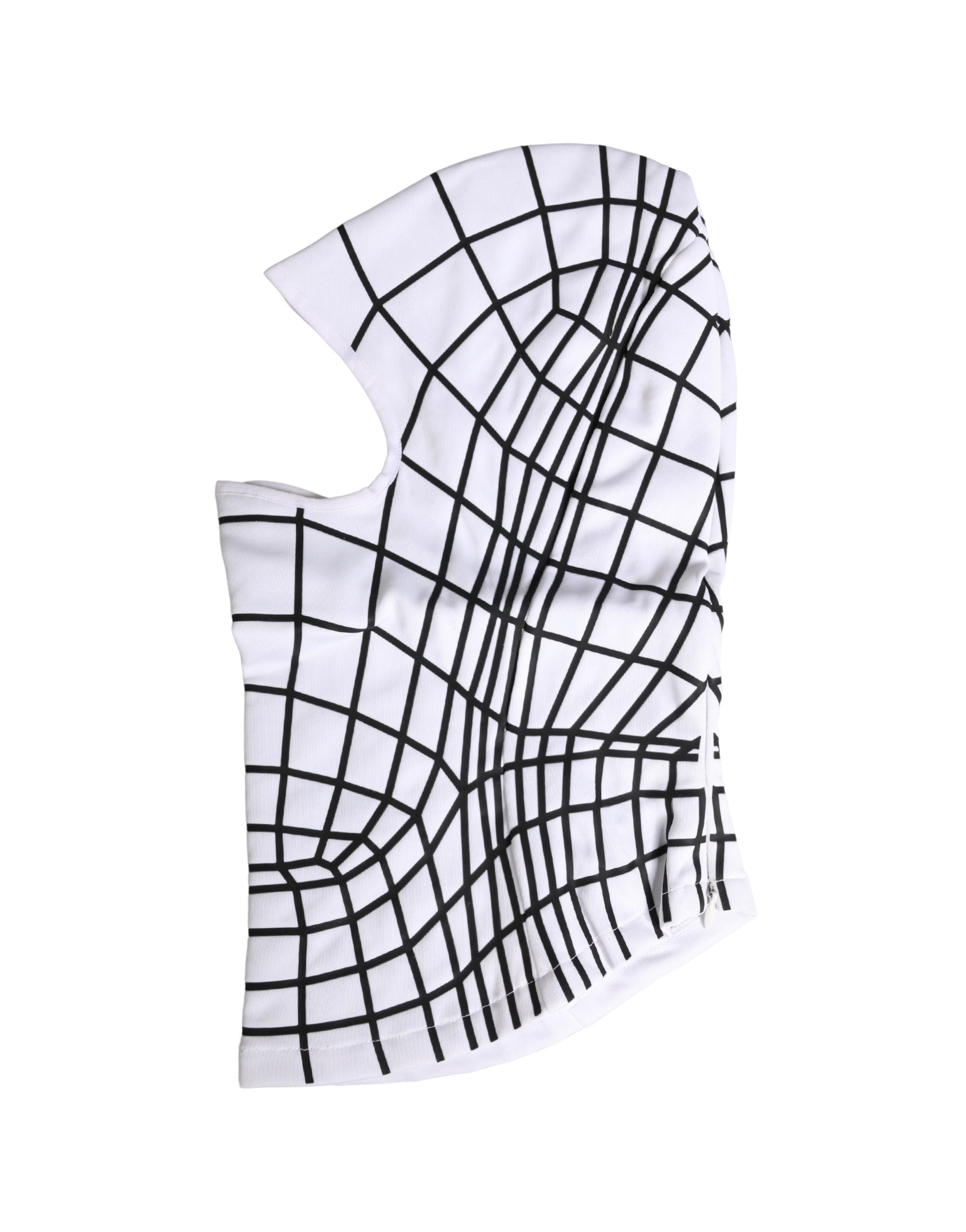 Men White Stripes Nylon Ski Mask Balaclava Hat - ventzia