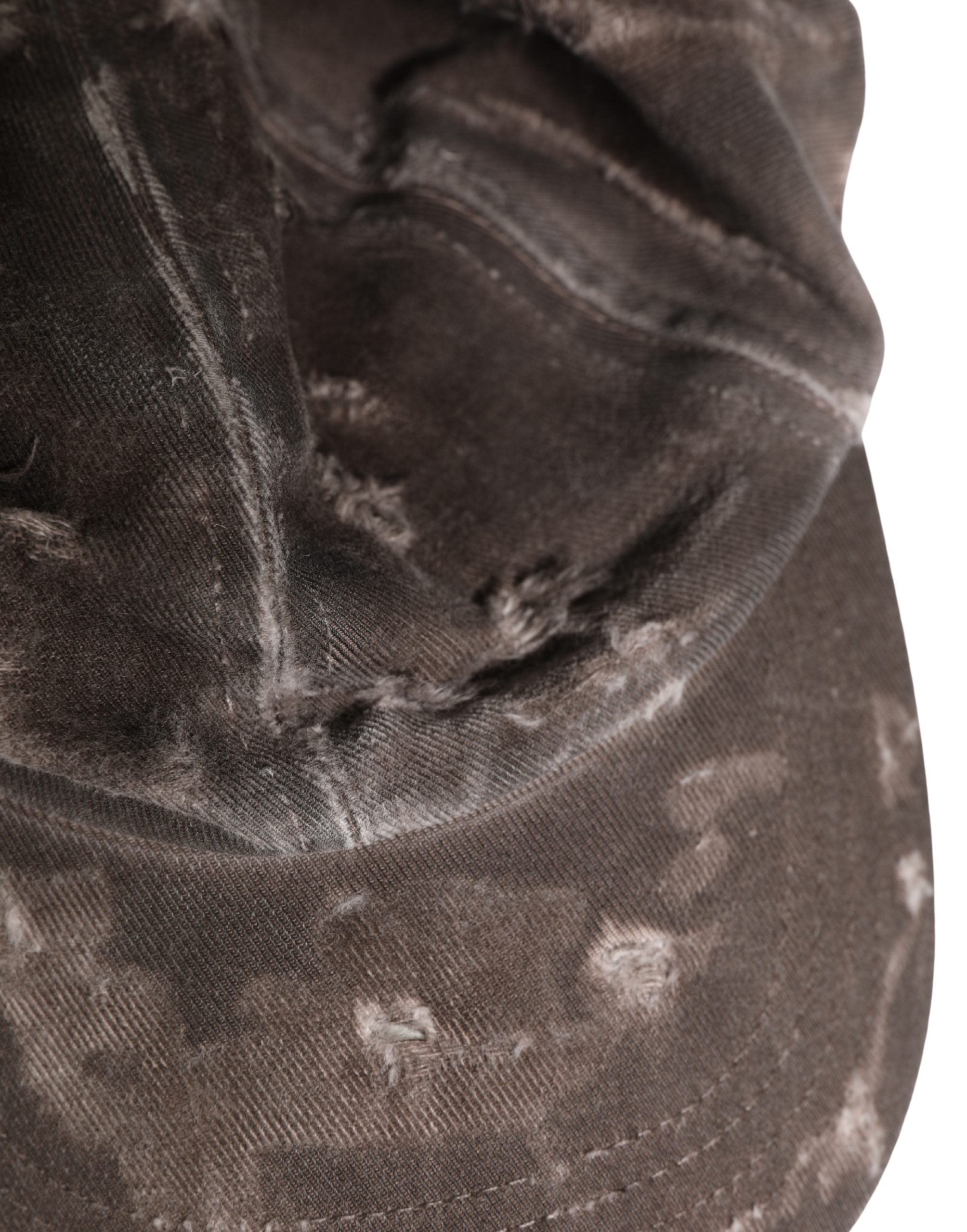 Men Brown Cotton Distressed Baseball Capello Hat - ventzia
