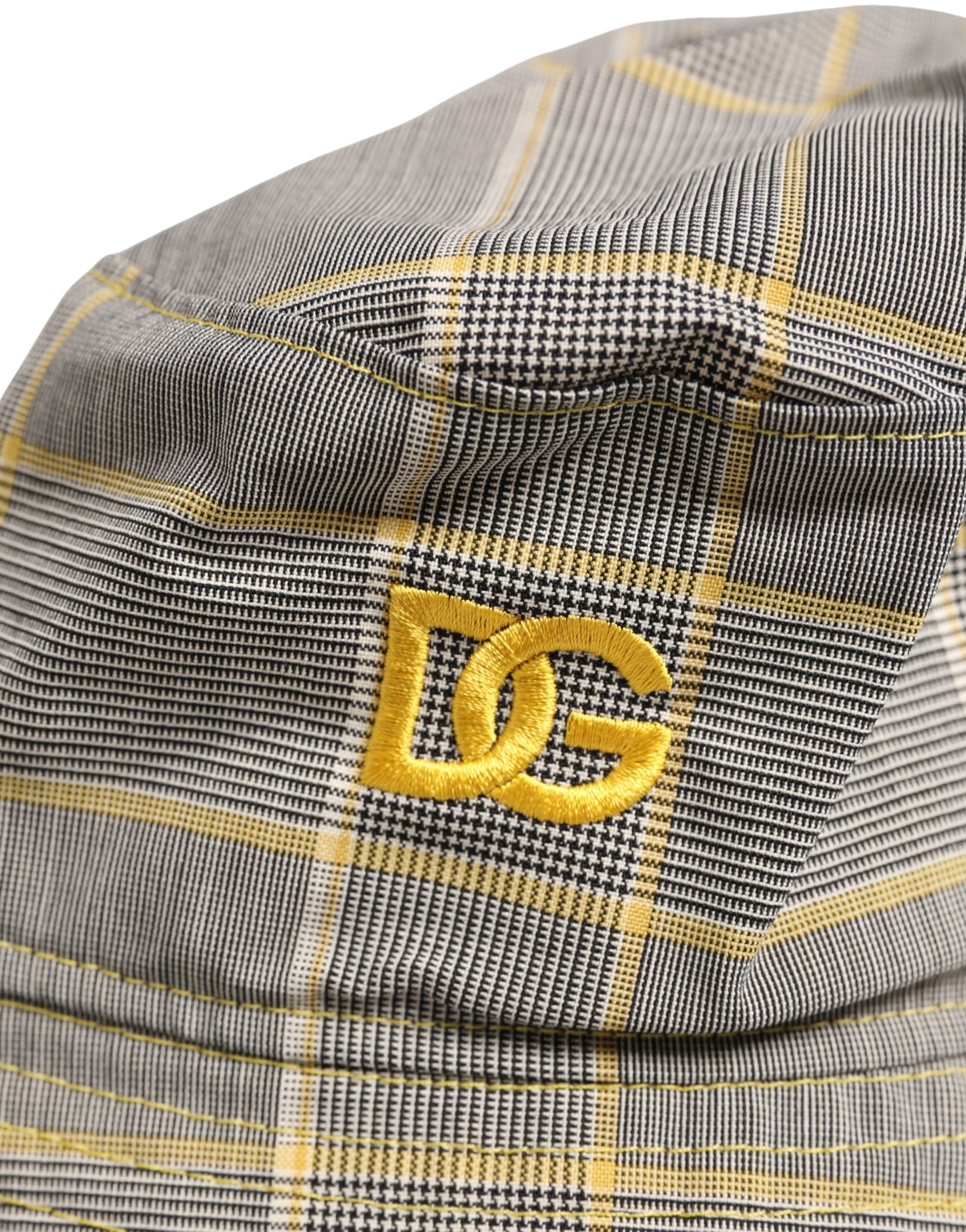 Men Gray Checkered Bucket Fisherman Capello Hat - ventzia