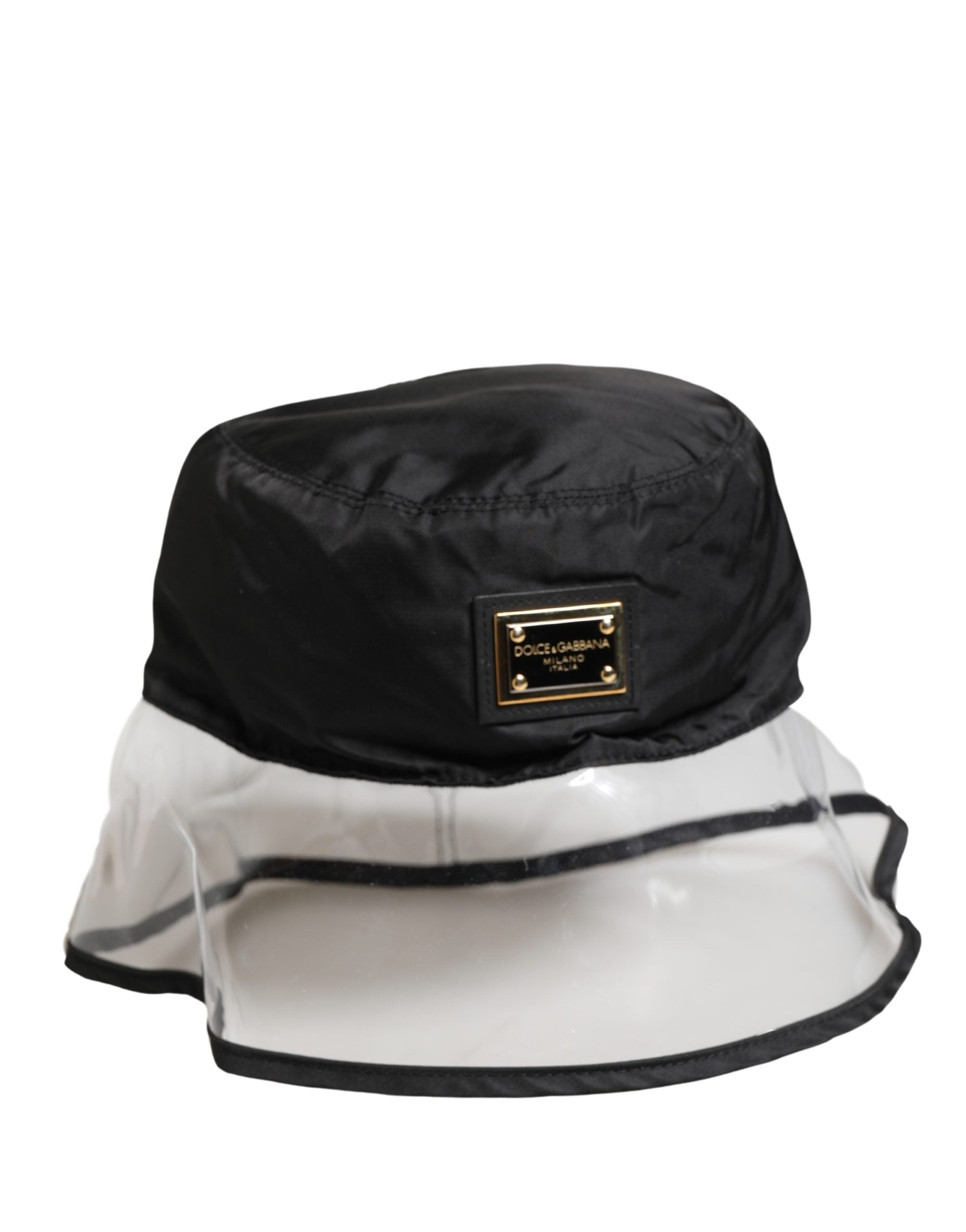 Men Black Plastic Fisherman Bucket Capello Hat - ventzia