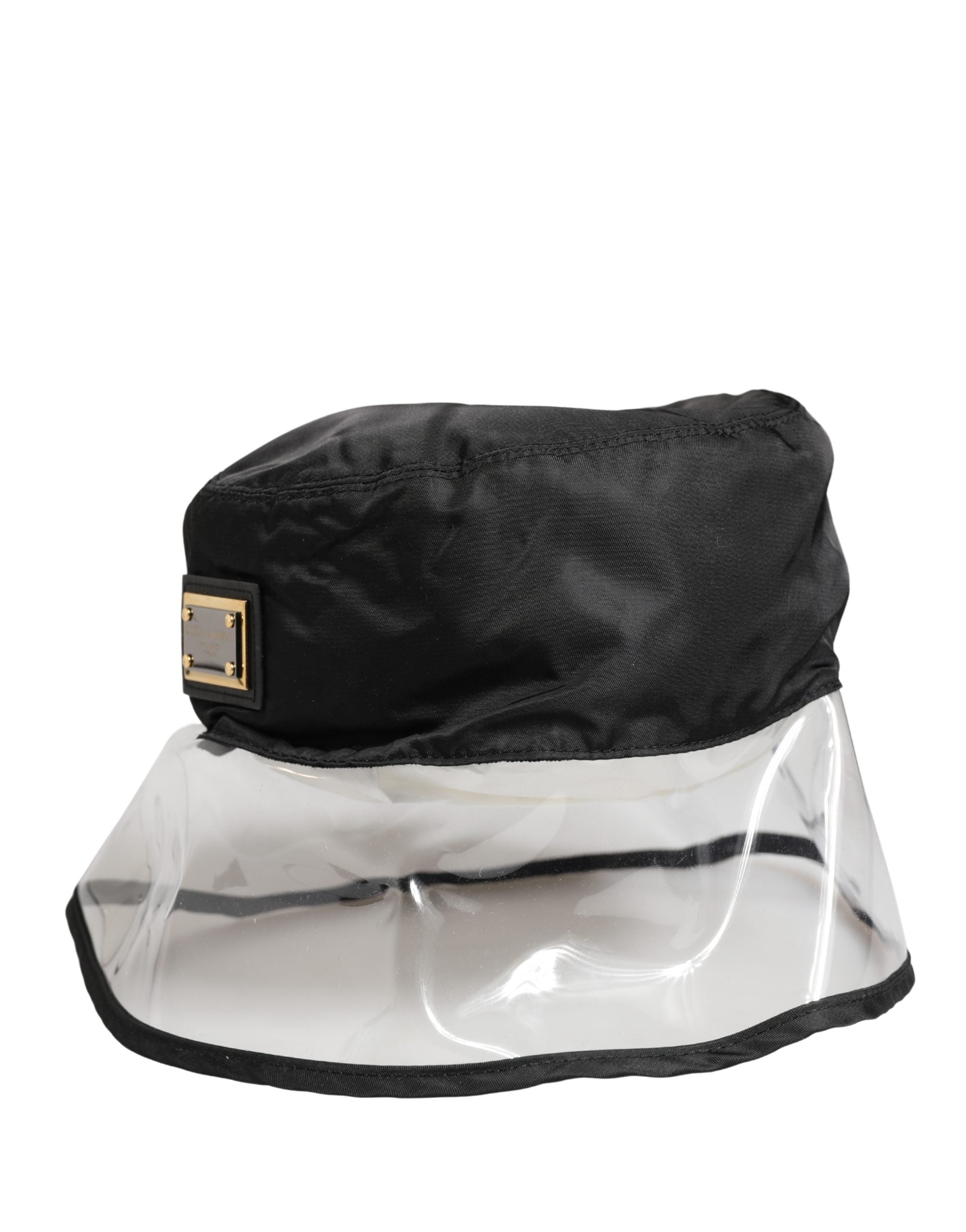 Men Black Plastic Fisherman Bucket Capello Hat - ventzia