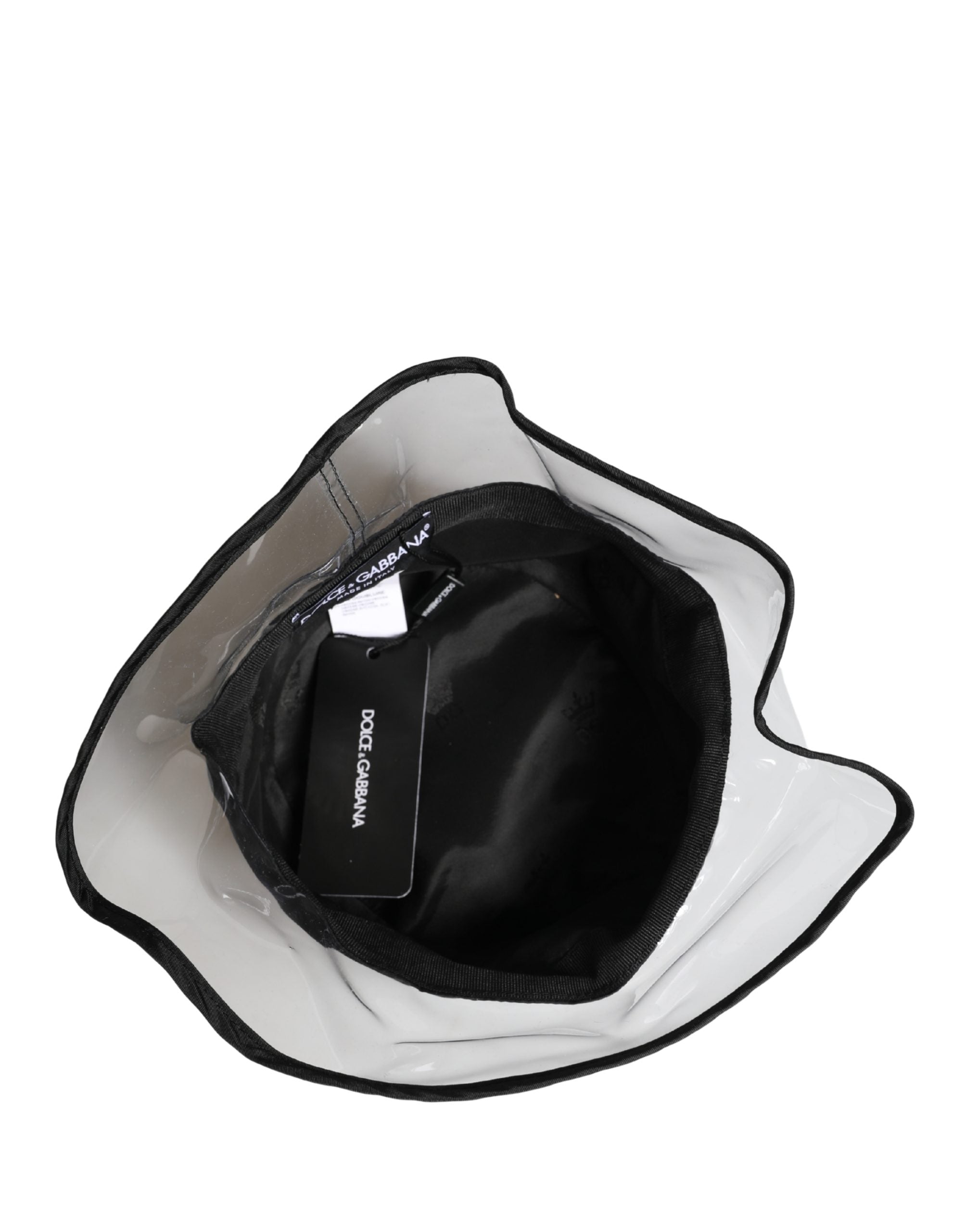 Men Black Plastic Fisherman Bucket Capello Hat - ventzia