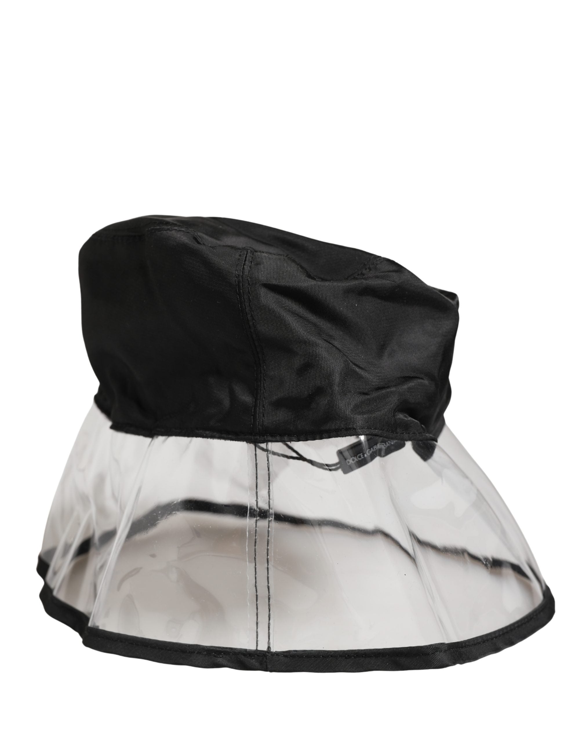 Men Black Plastic Fisherman Bucket Capello Hat - ventzia