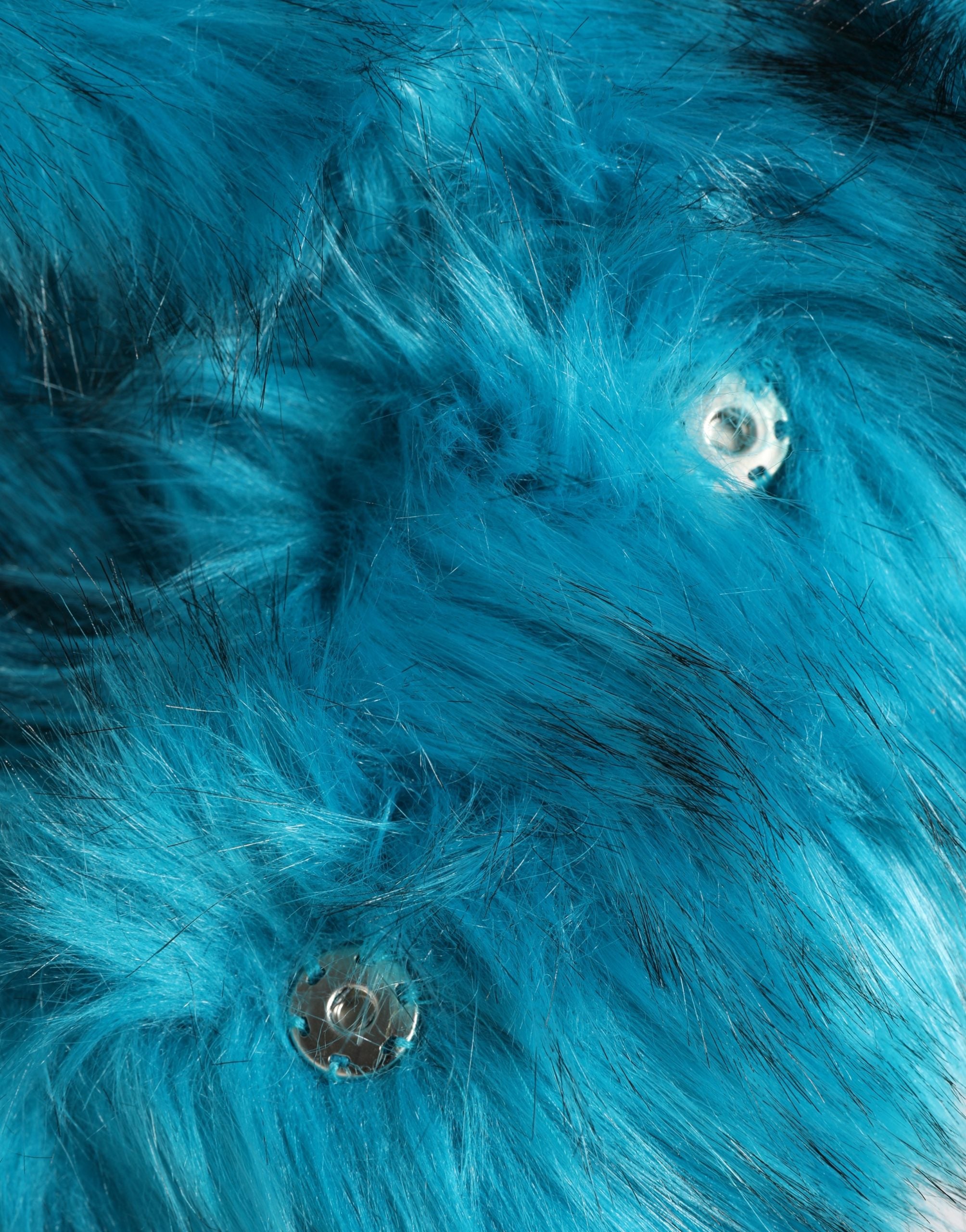 Blue Modacrylic Fur Women Bucket Capello Hat - ventzia