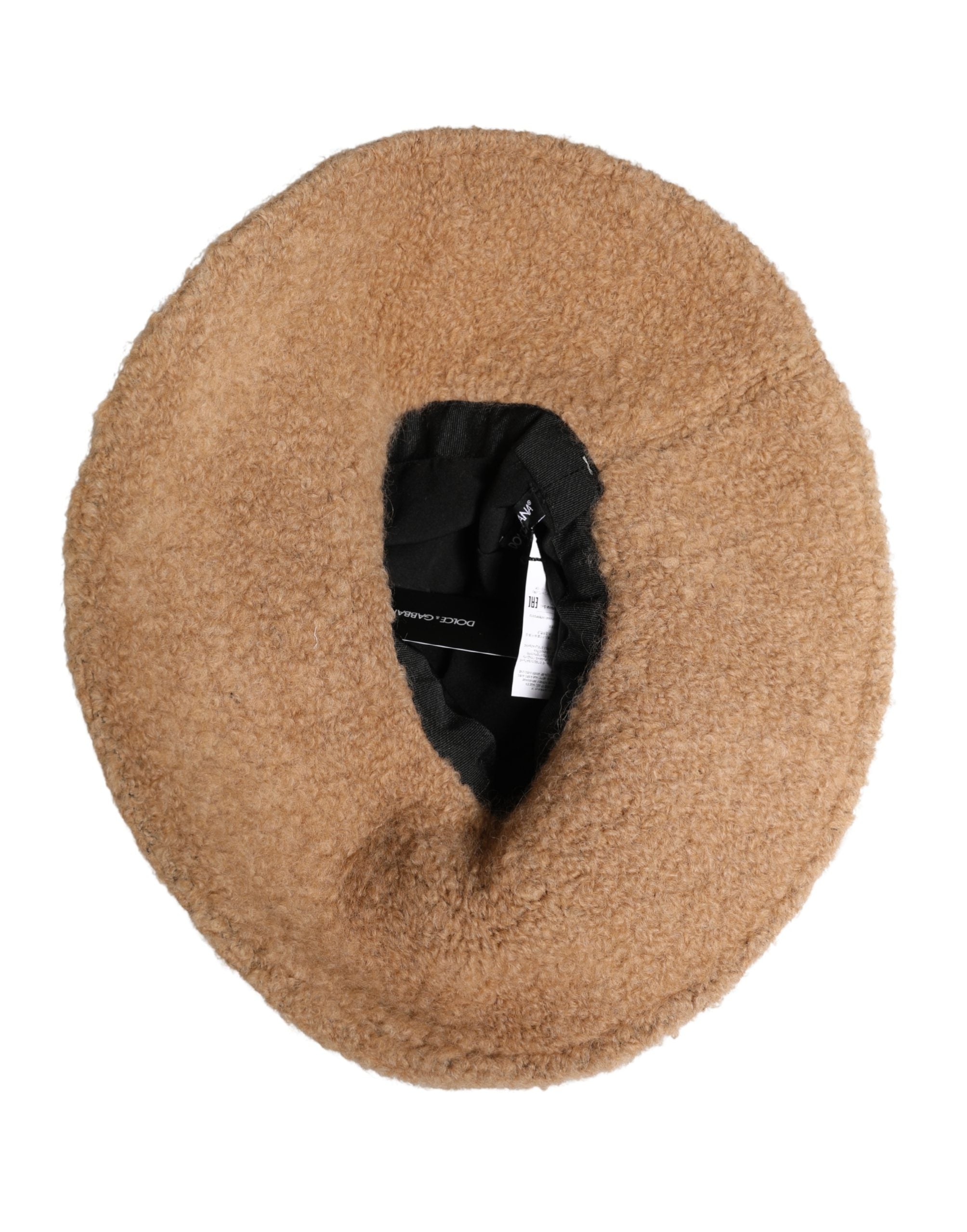 Beige Virgin Wool Fur Women Knitted Capello Hat - ventzia