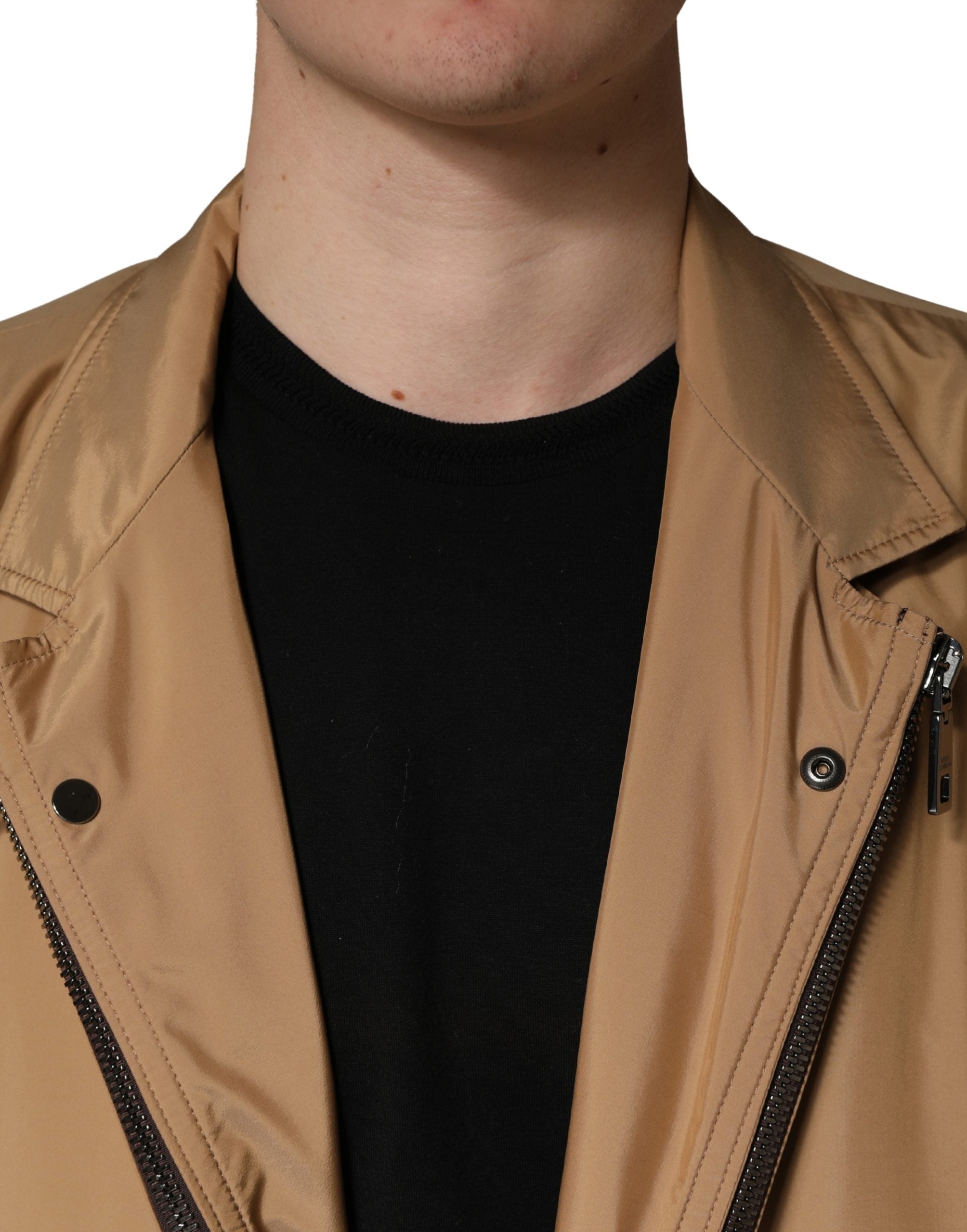 Brown Single Breasted Layered Coat Jacket - ventzia