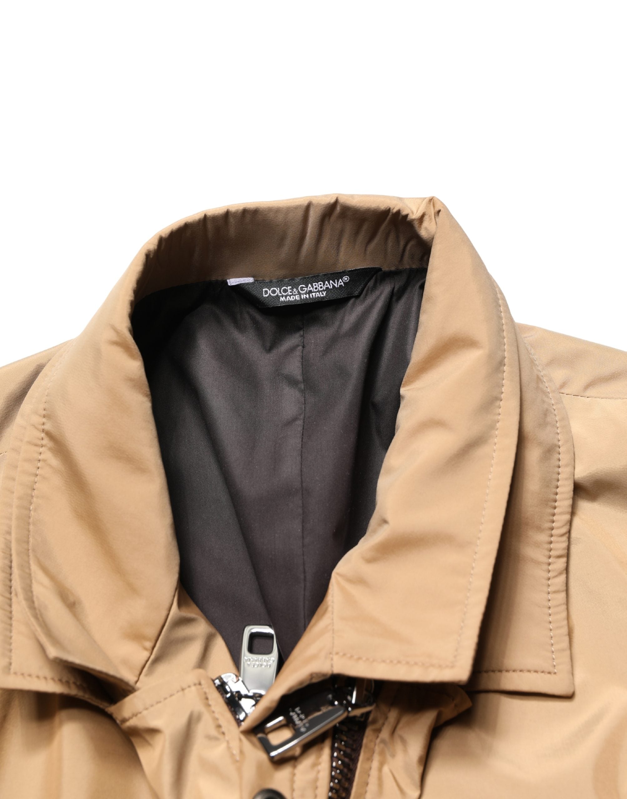 Brown Single Breasted Layered Coat Jacket - ventzia