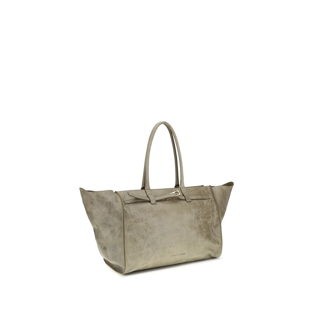 Beige Calf Leather Bos Taurus Shoulder Bag - ventzia