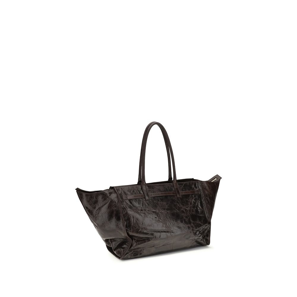 Brown Calf Leather Bos Taurus Shoulder Bag - ventzia