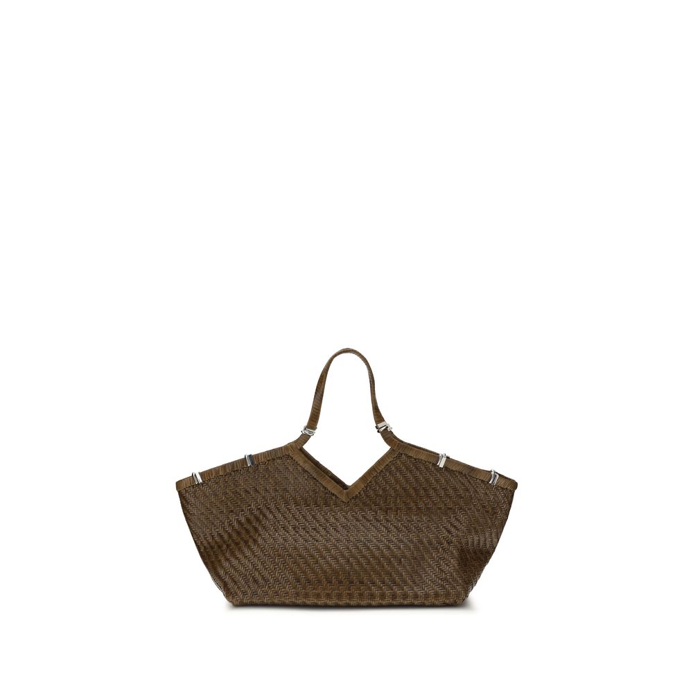 Bicolor Buffalo Leather Handbag - ventzia