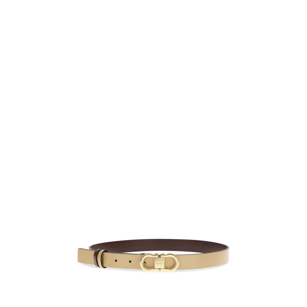 Beige Calf Leather Bos Taurus Regular Belt - ventzia