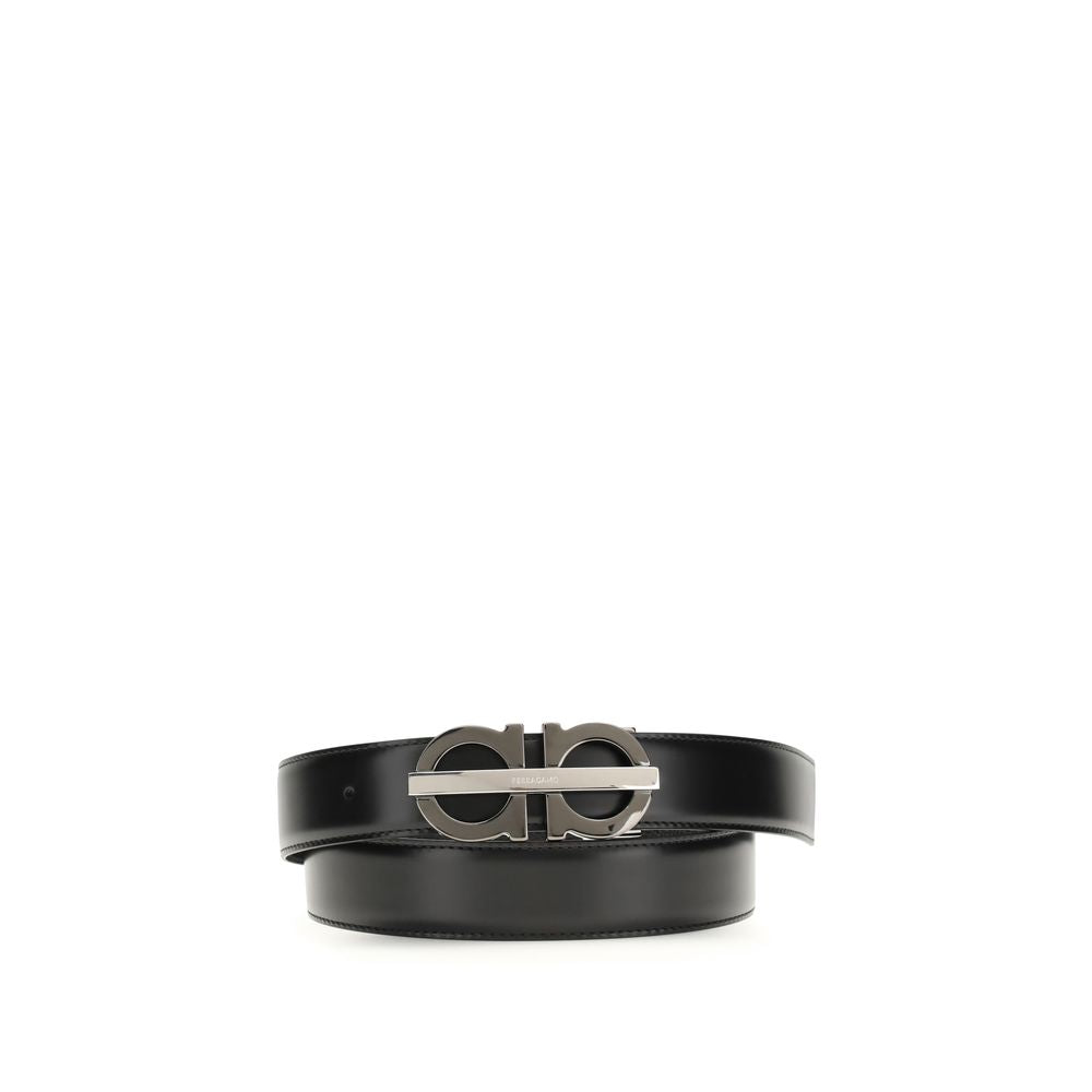 Black Calf Leather Bos Taurus Regular Belt - ventzia