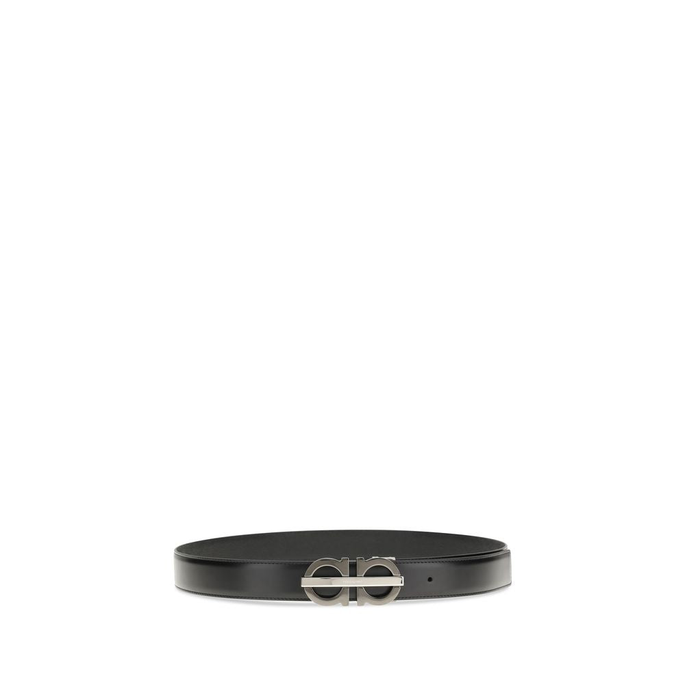 Black Calf Leather Bos Taurus Regular Belt - ventzia