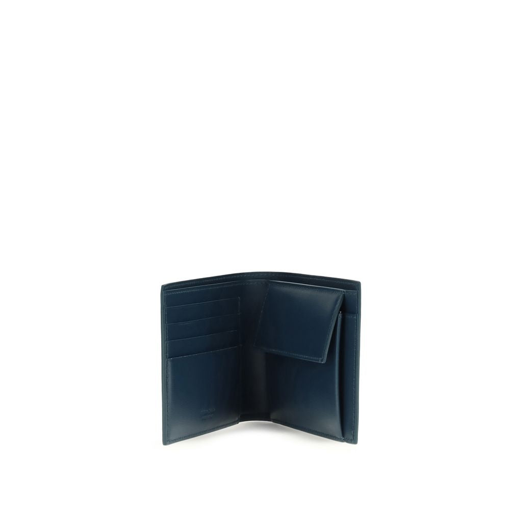 Blue Calf Leather Bos Taurus Wallet - ventzia