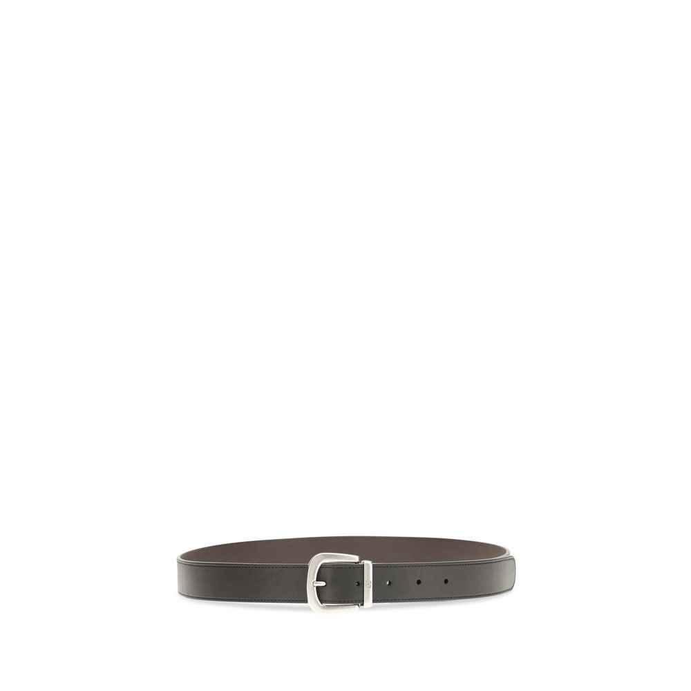 Black Calf Leather Bos Taurus Regular Belt - ventzia