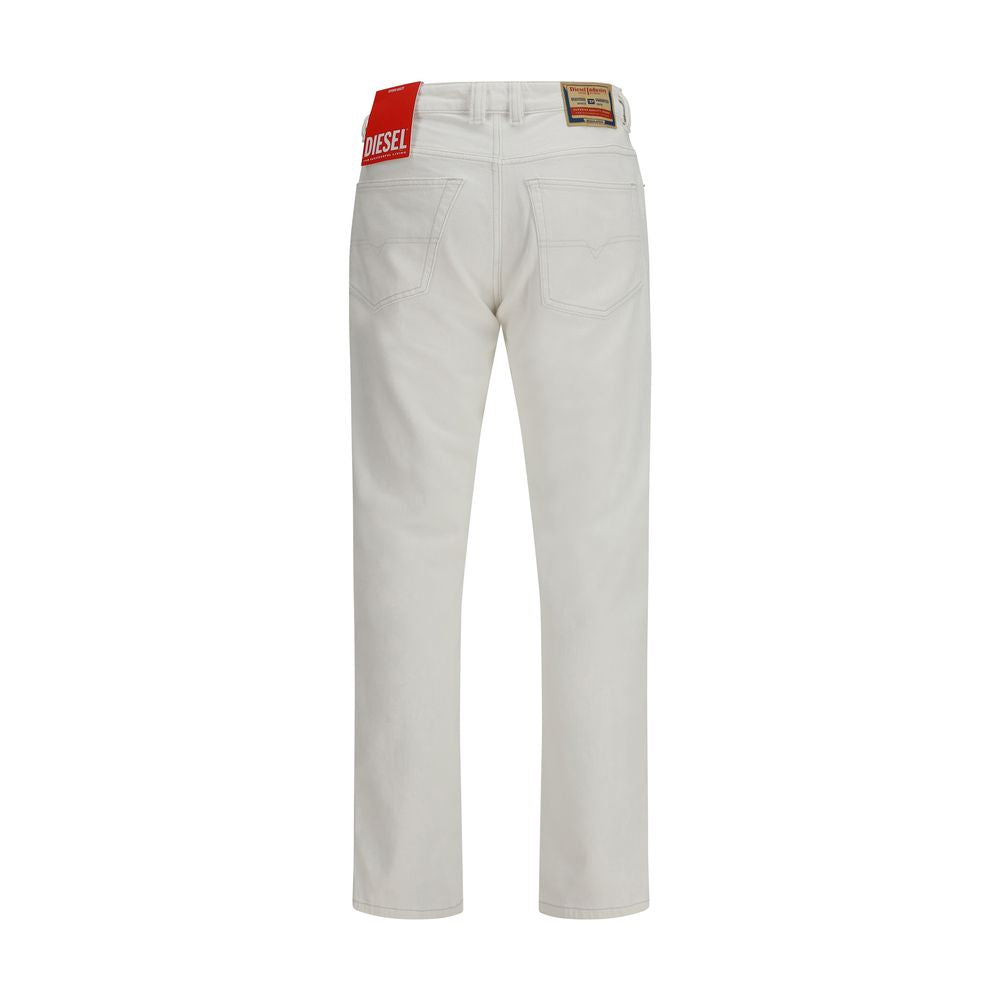 White Cotton Slim Fit Jeans - ventzia