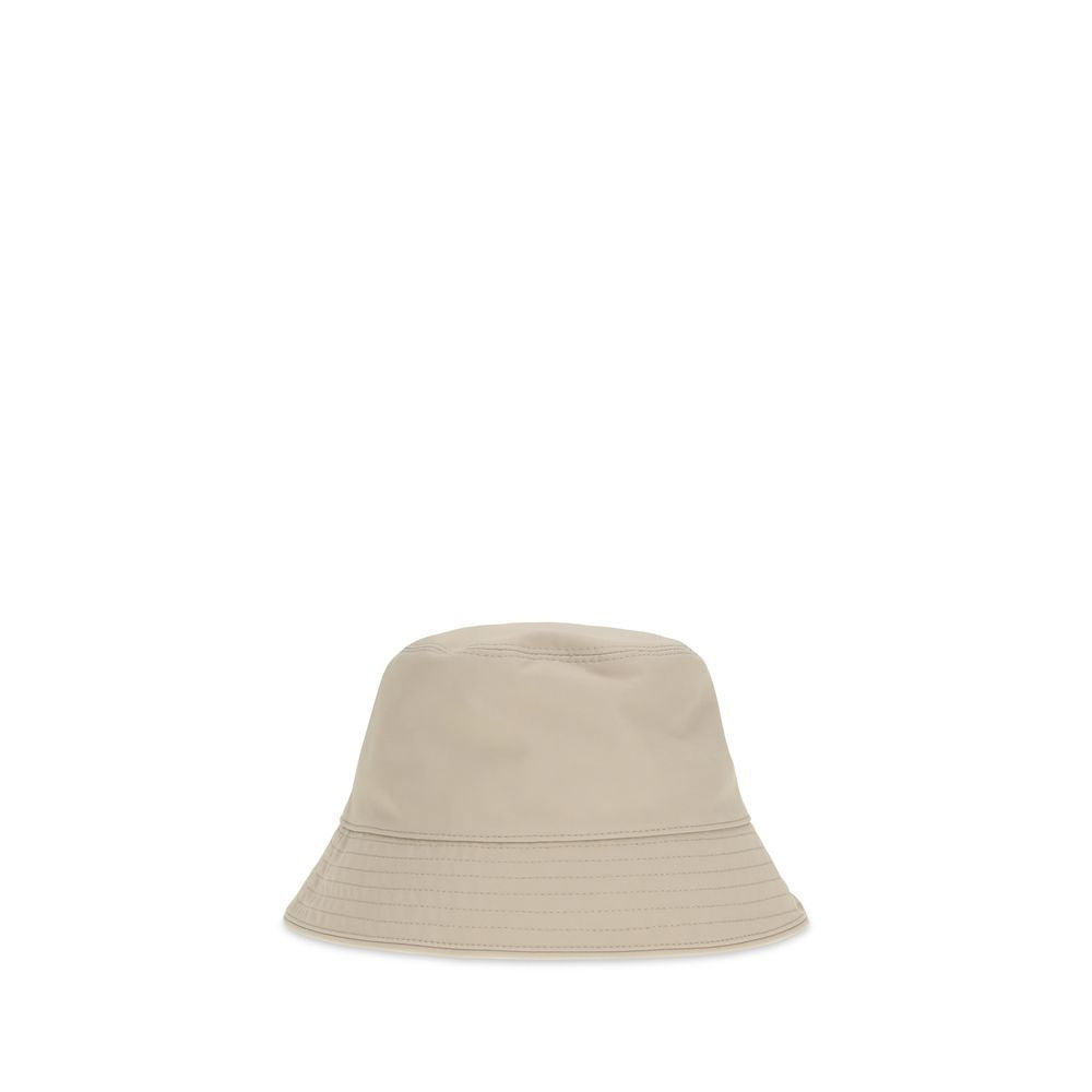 Beige Cotton Bucket Hat - ventzia