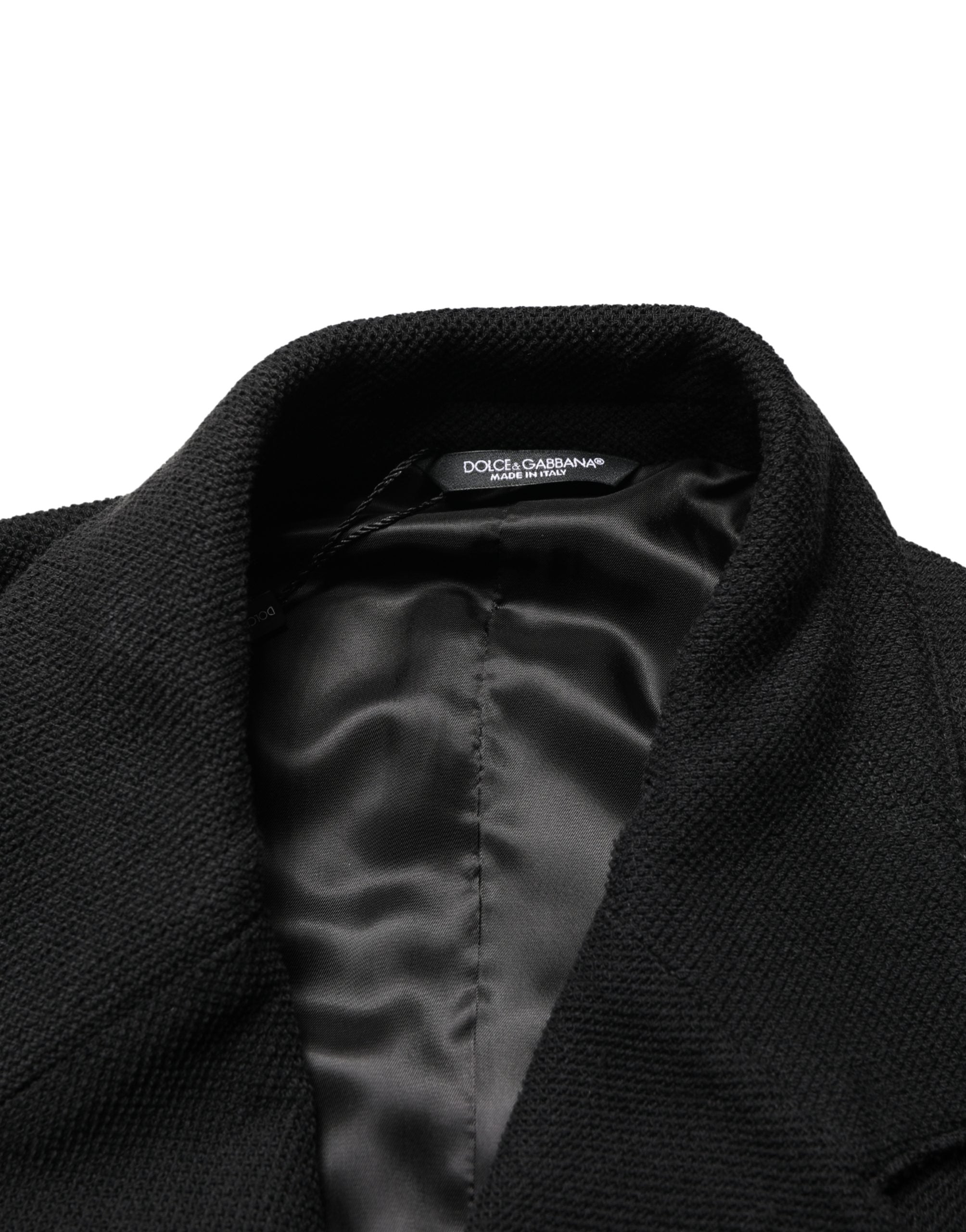 Black Double Breasted 2 Buttons Suit Jacket - ventzia