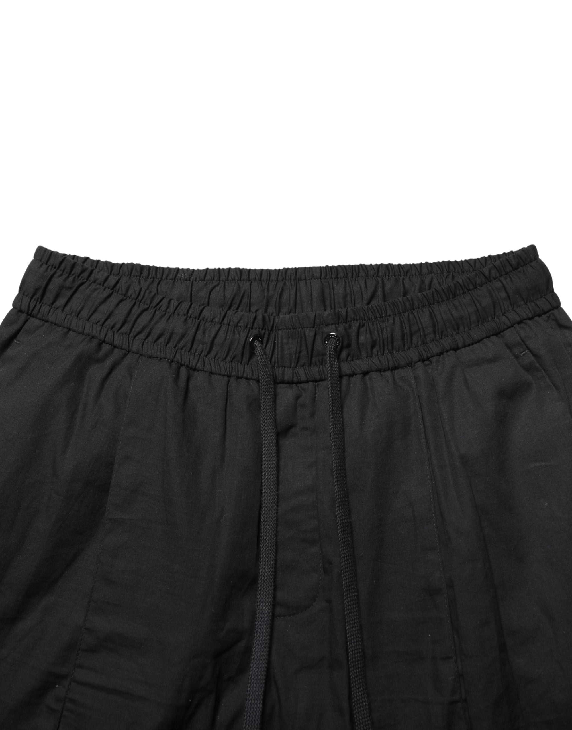 Black Cotton Skinny Men Jogger Trouser Pants - ventzia