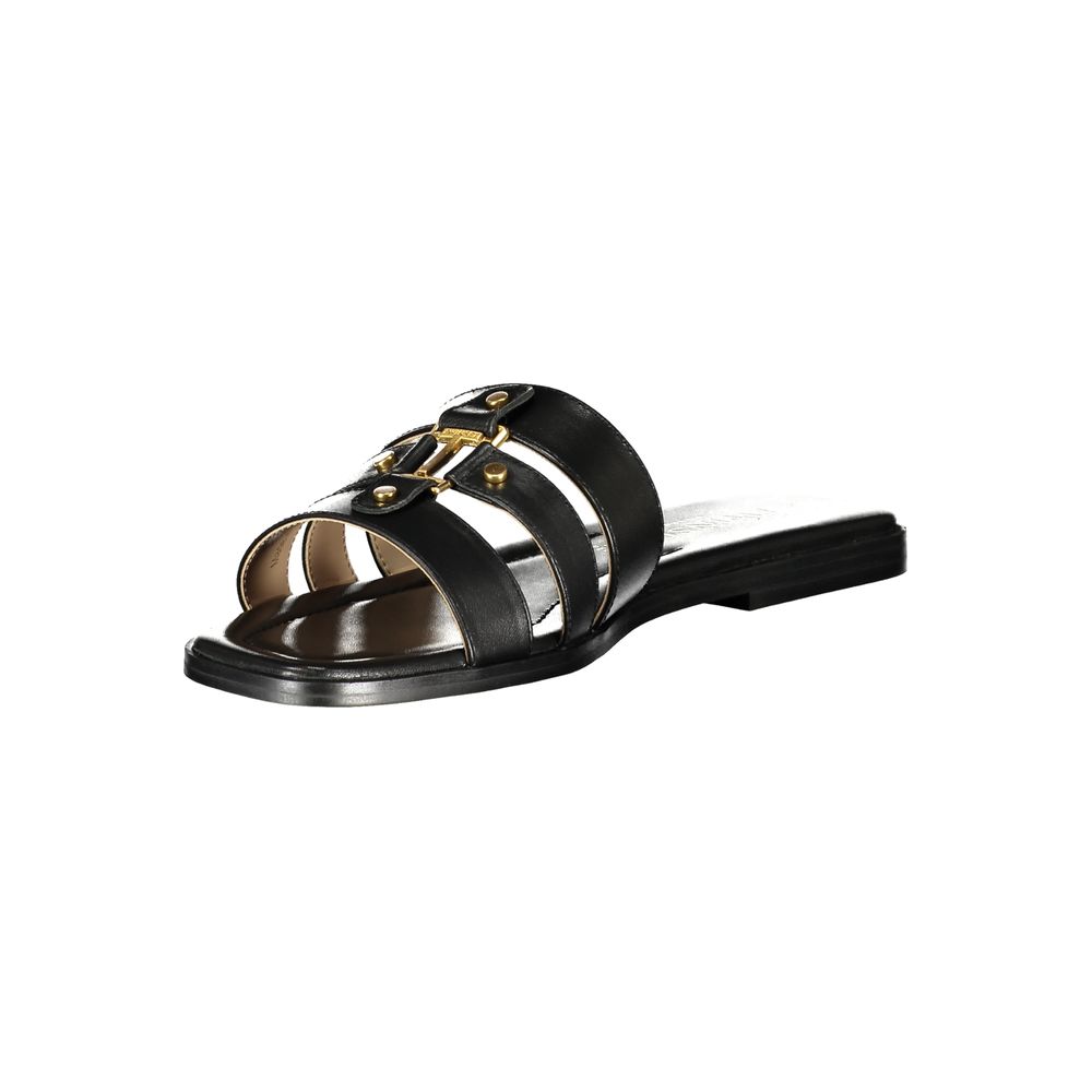 Black Leather Women's Sandal