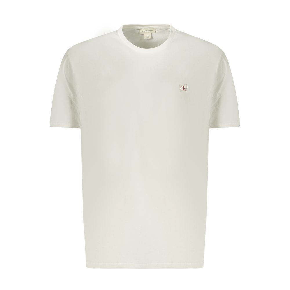 White Cotton Men T-Shirt