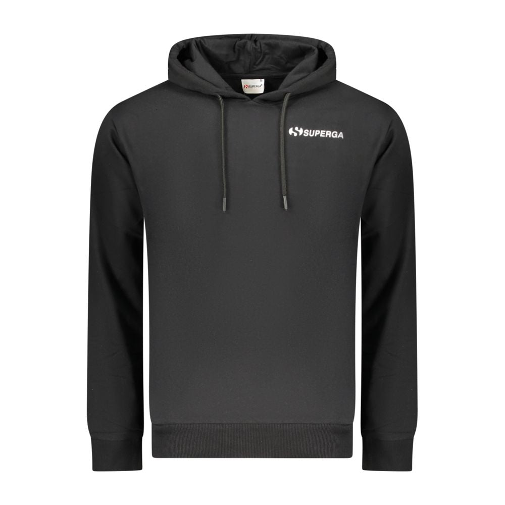 Black Cotton Men's Hoodie - ventzia
