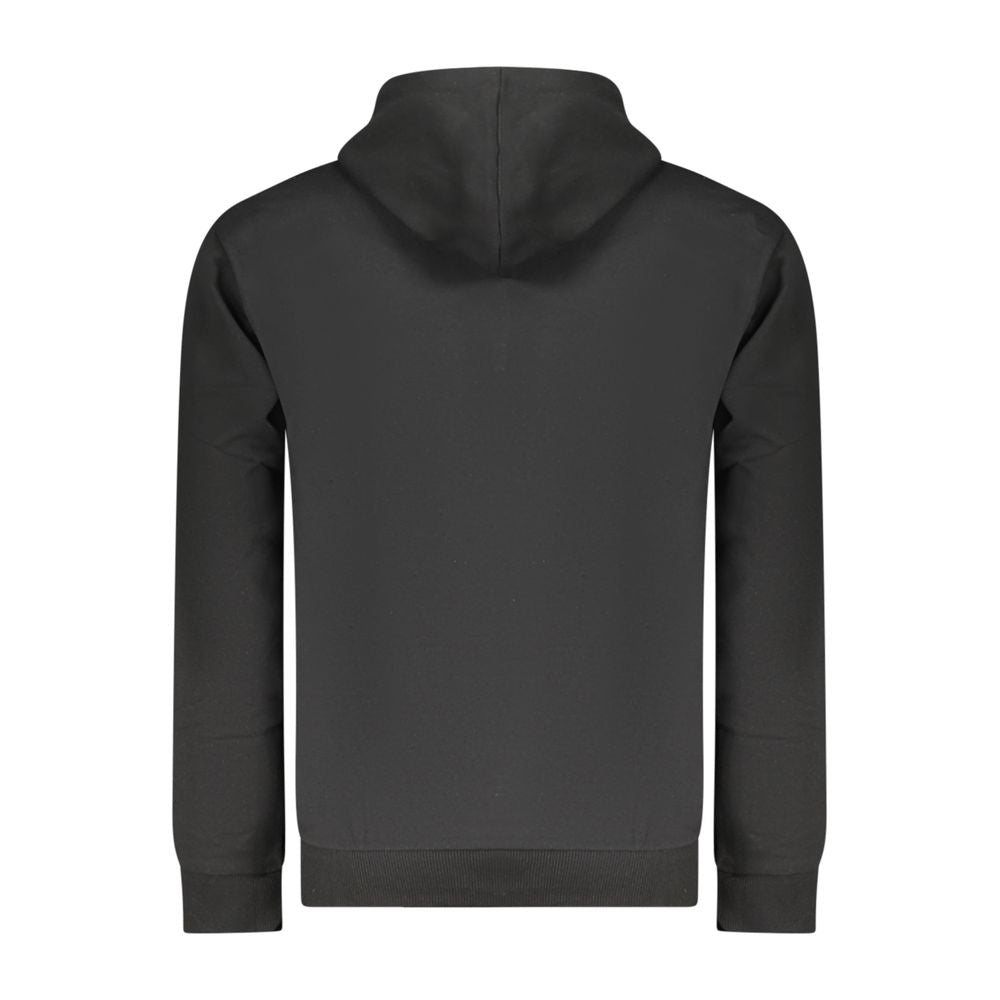 Black Cotton Men's Hoodie - ventzia