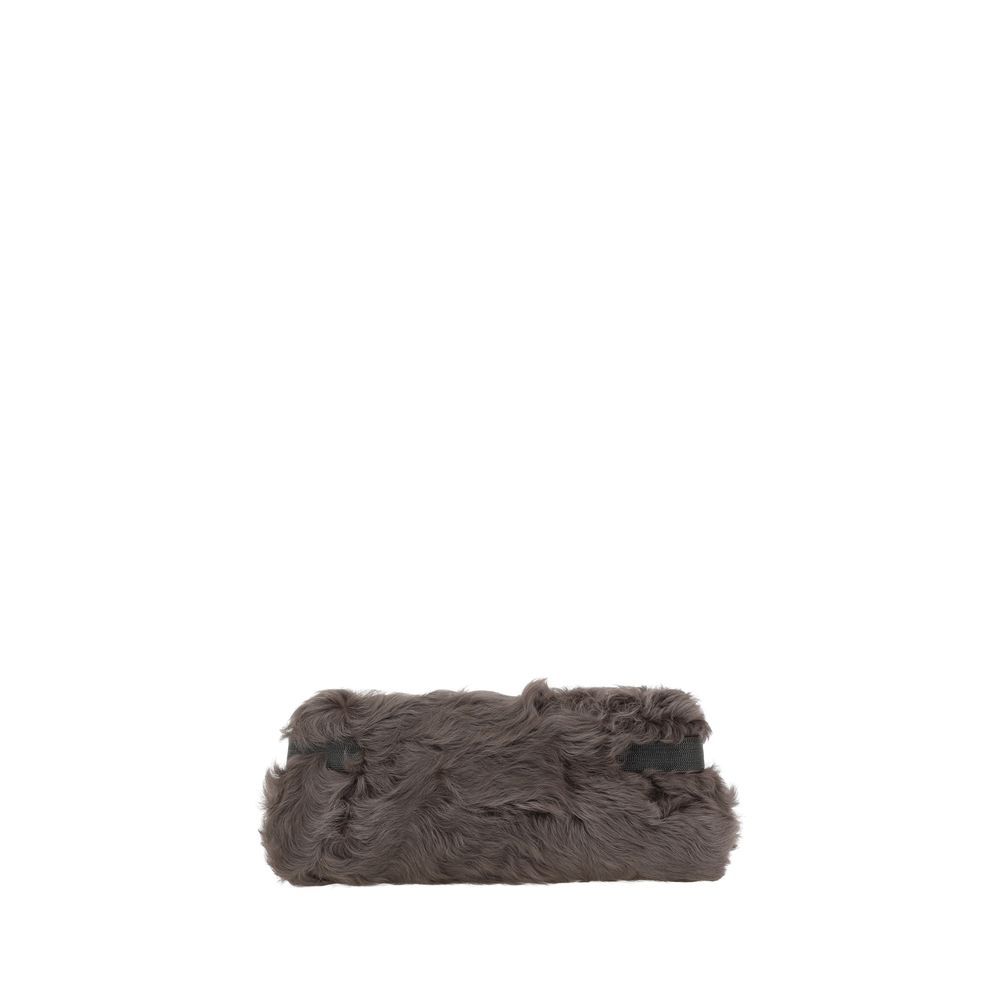Brown Fur Clutch Bag - ventzia