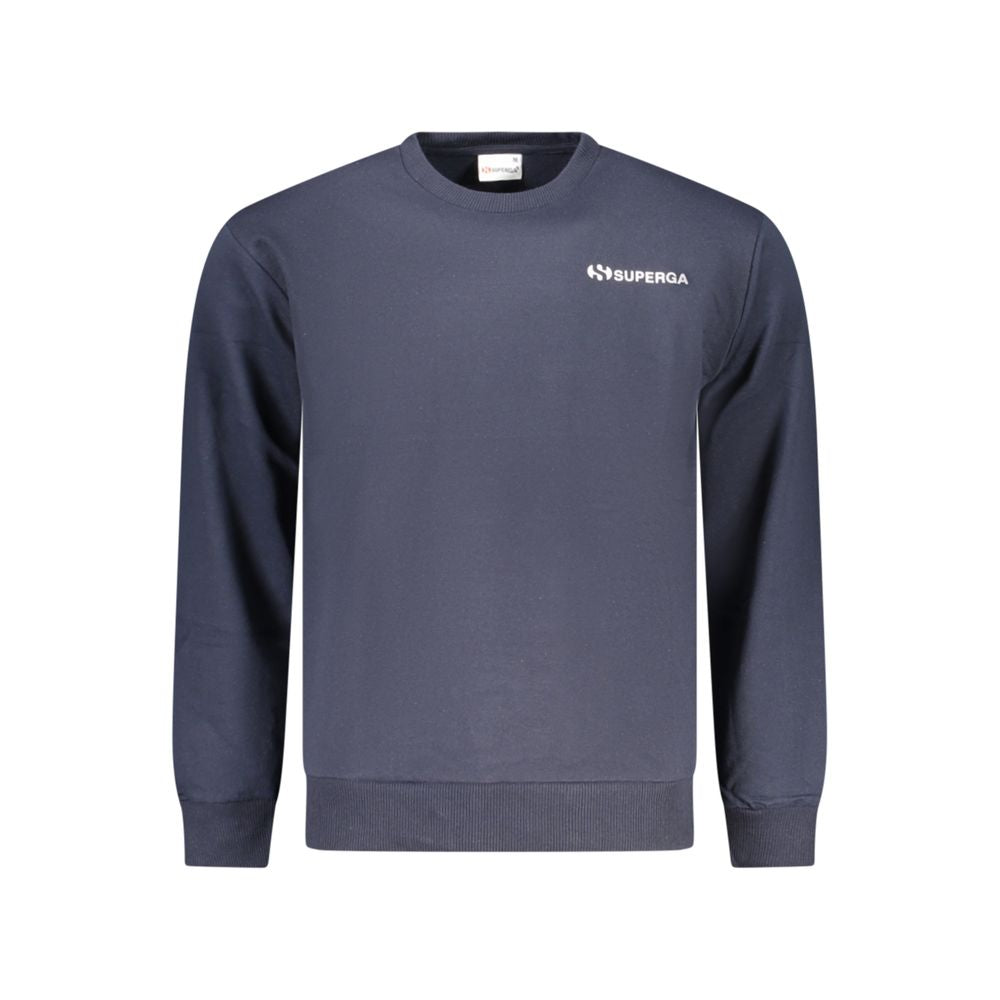 Blue Cotton Men's Sweatshirt - ventzia