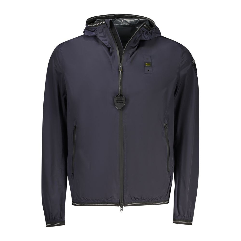 Blu Poliammide Mens Jacket - ventzia