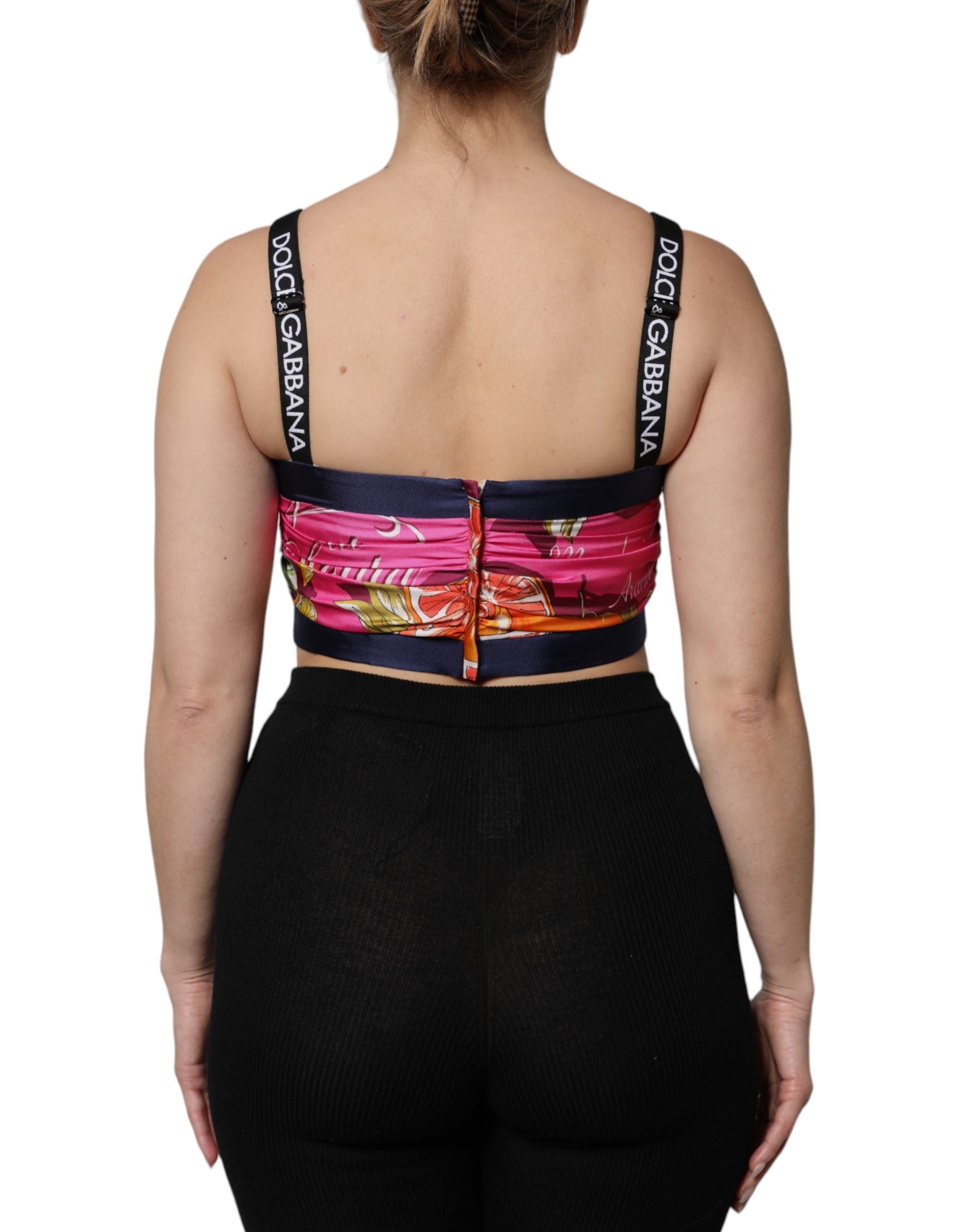 Multicolor Silk Cropped Bustier Corset Top - ventzia