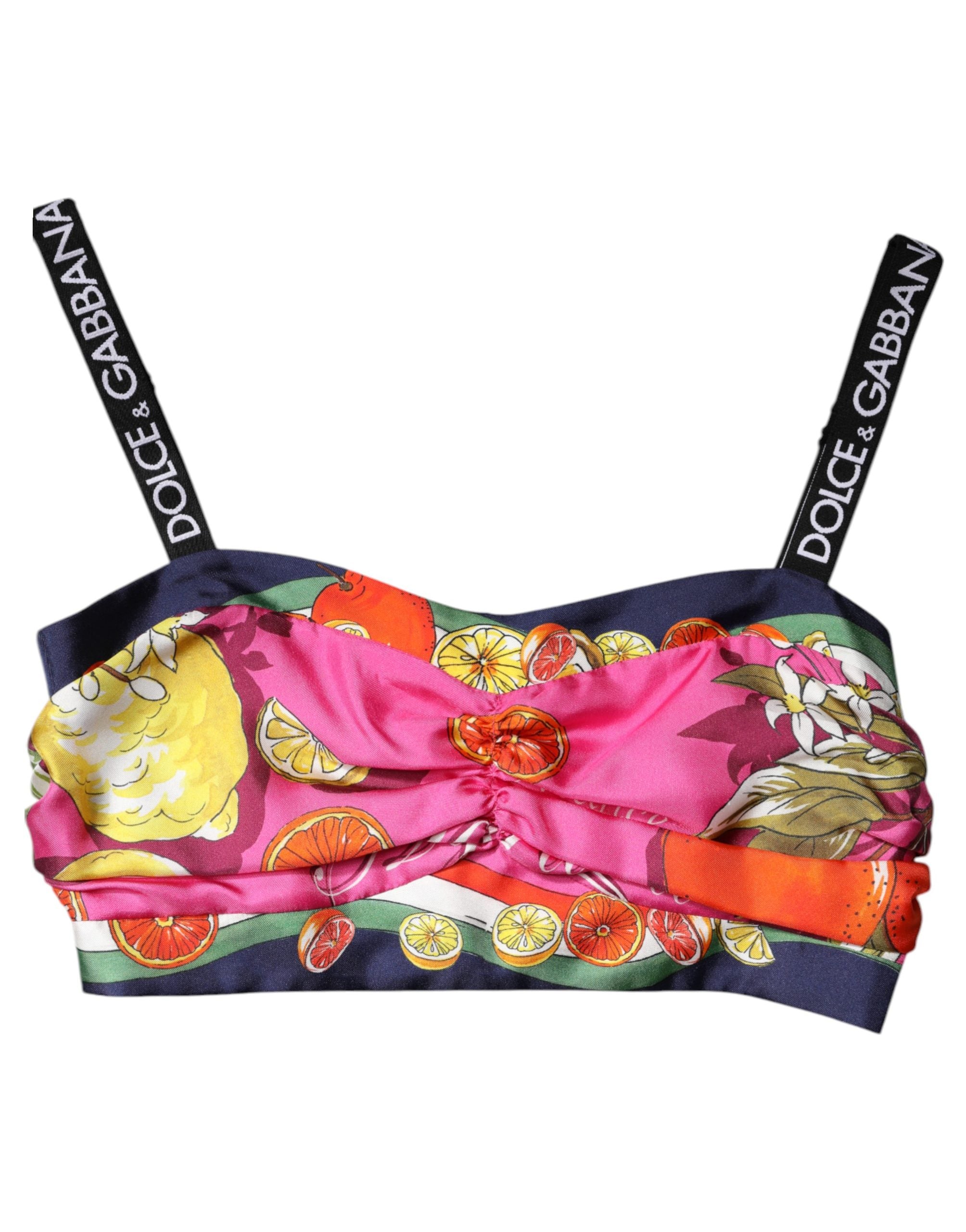 Multicolor Silk Cropped Bustier Corset Top - ventzia