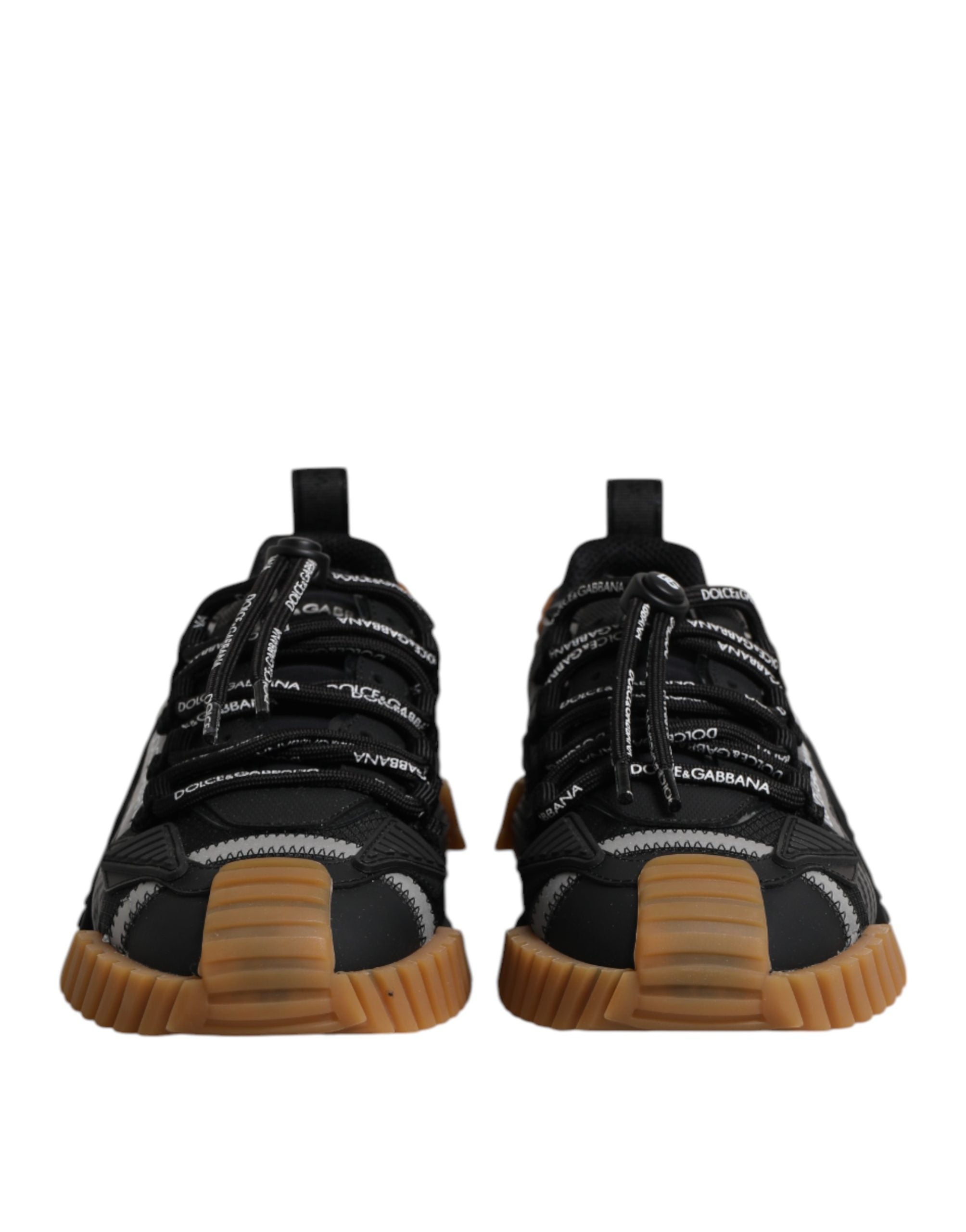 Black Logo Lace Up Low Top NS1 Sneakers Shoes - ventzia