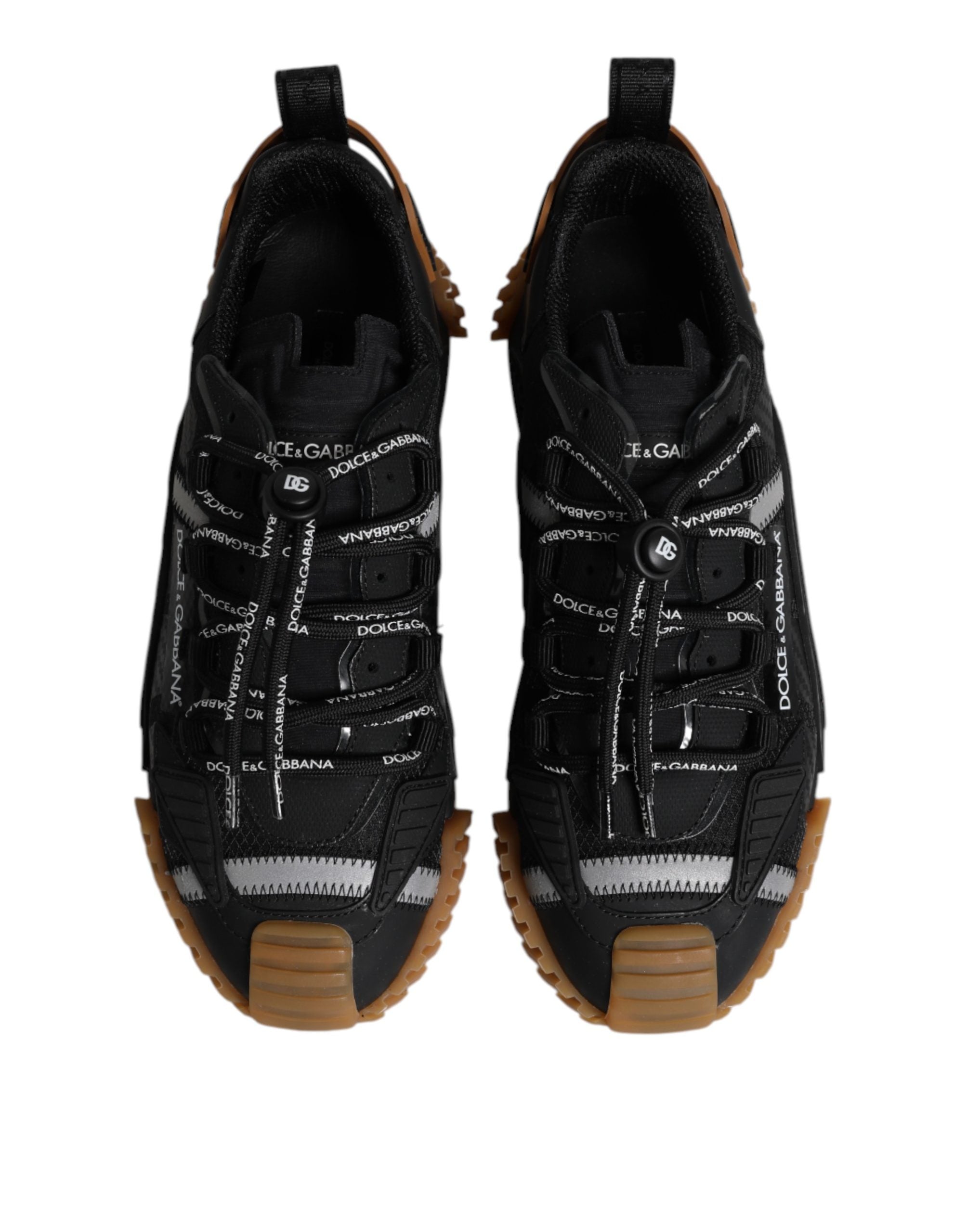 Black Logo Lace Up Low Top NS1 Sneakers Shoes - ventzia