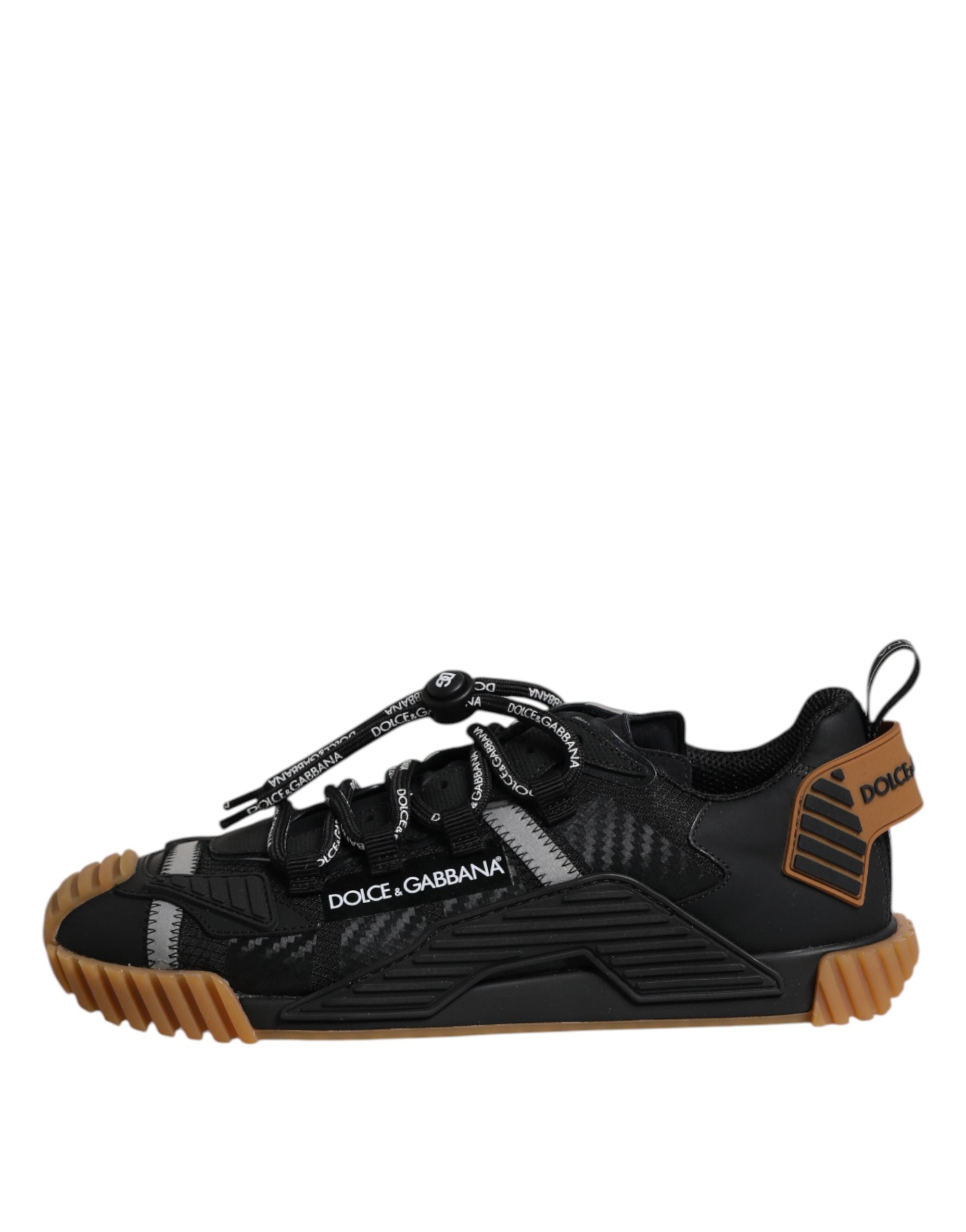 Black Logo Lace Up Low Top NS1 Sneakers Shoes - ventzia