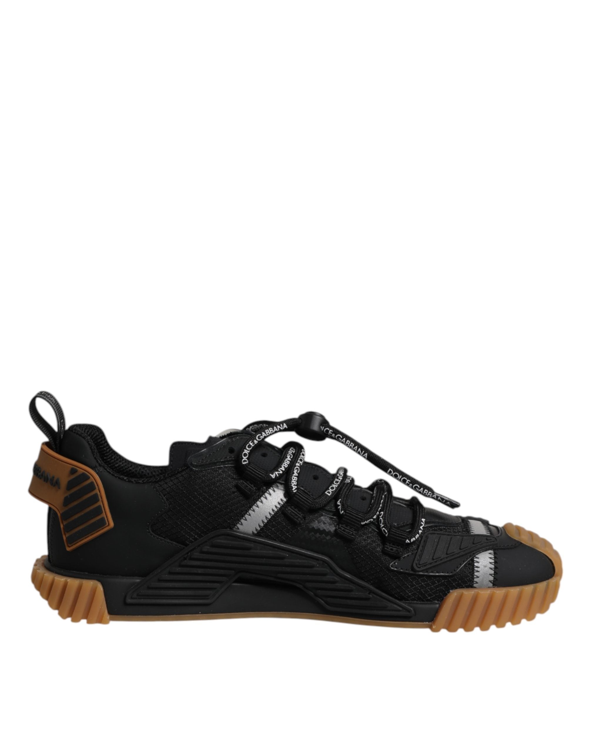 Black Logo Lace Up Low Top NS1 Sneakers Shoes - ventzia