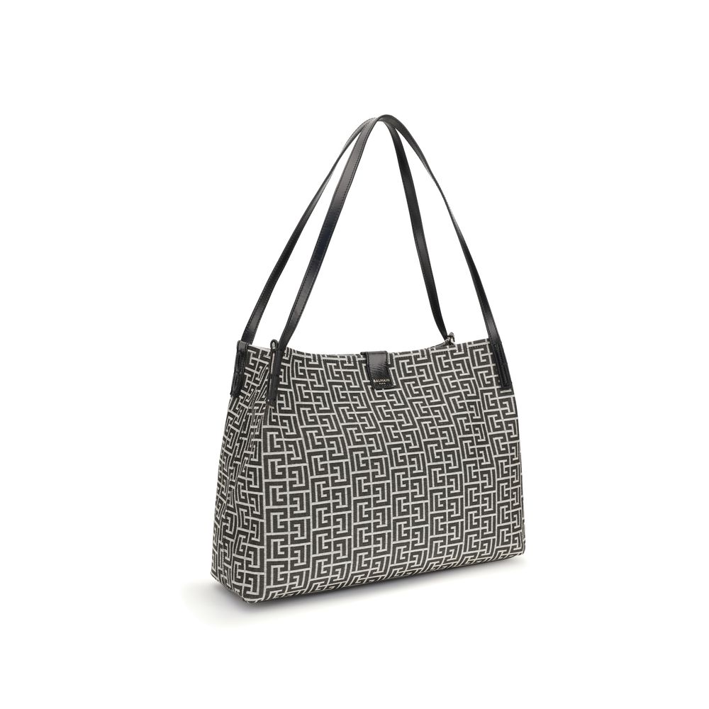 Black Cotton Shoulder Bag - ventzia