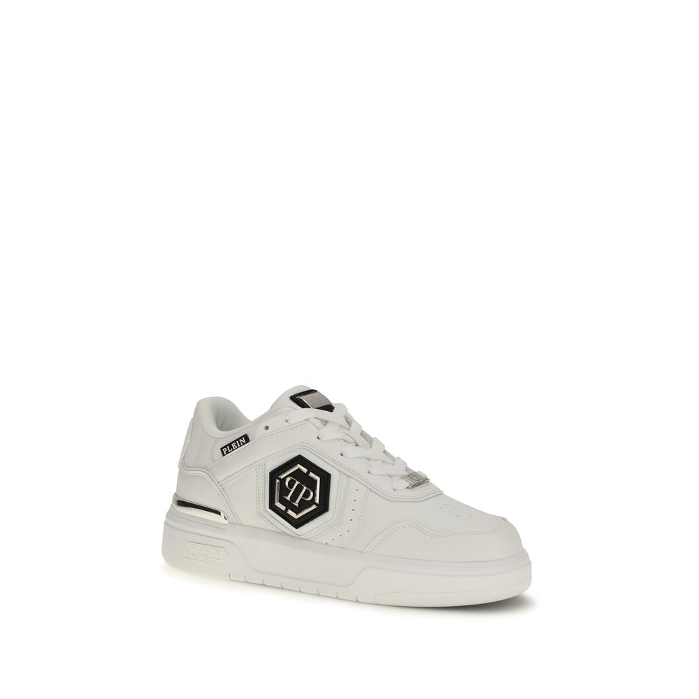 White Calf Leather Bos Taurus Athletic Sneakers - ventzia